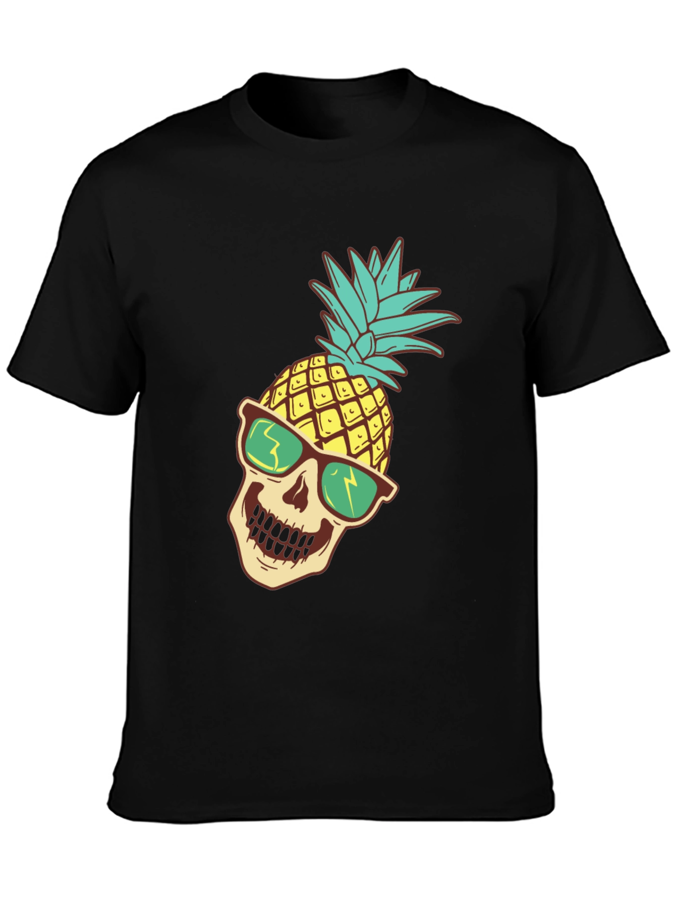 Pineapple Skull Graphic T-Shirt