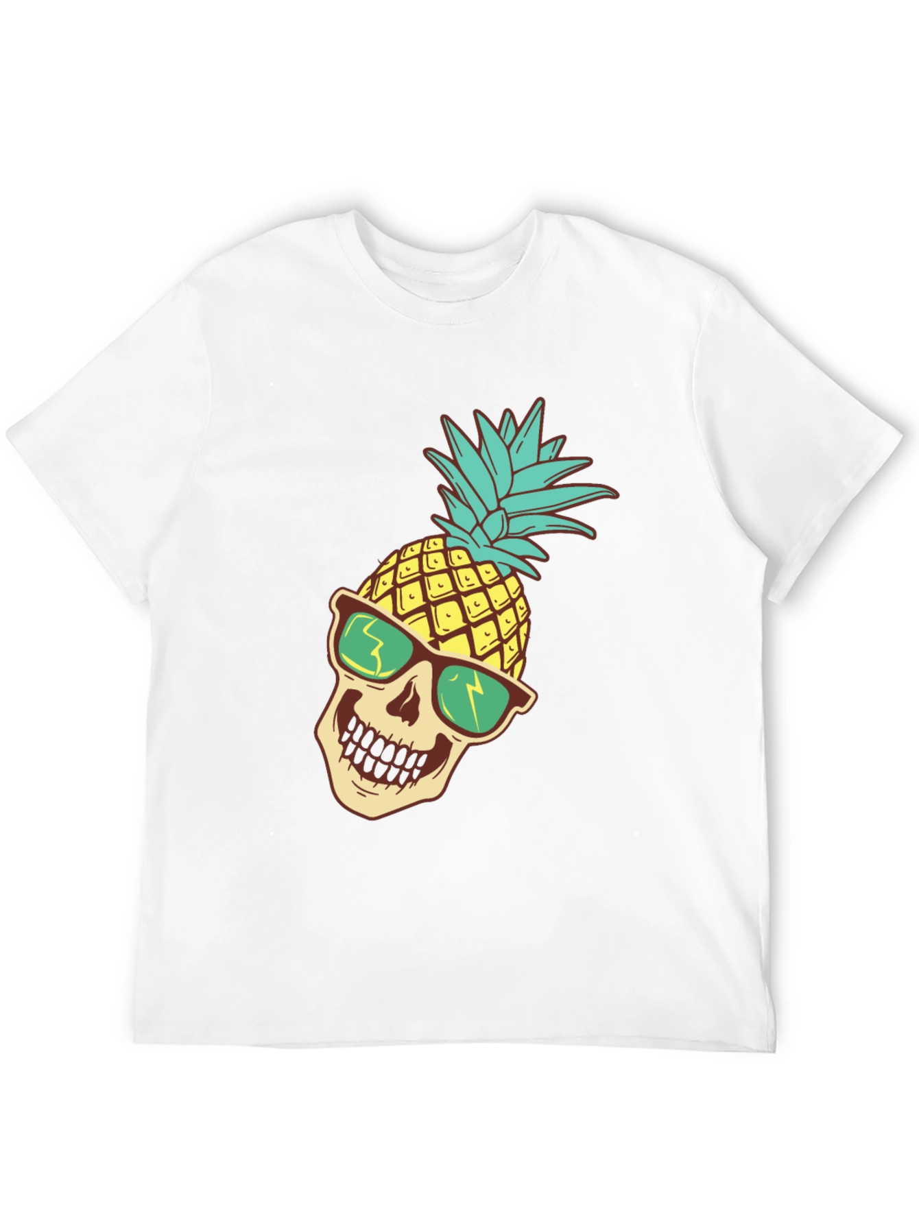 Pineapple Skull Graphic T-Shirt