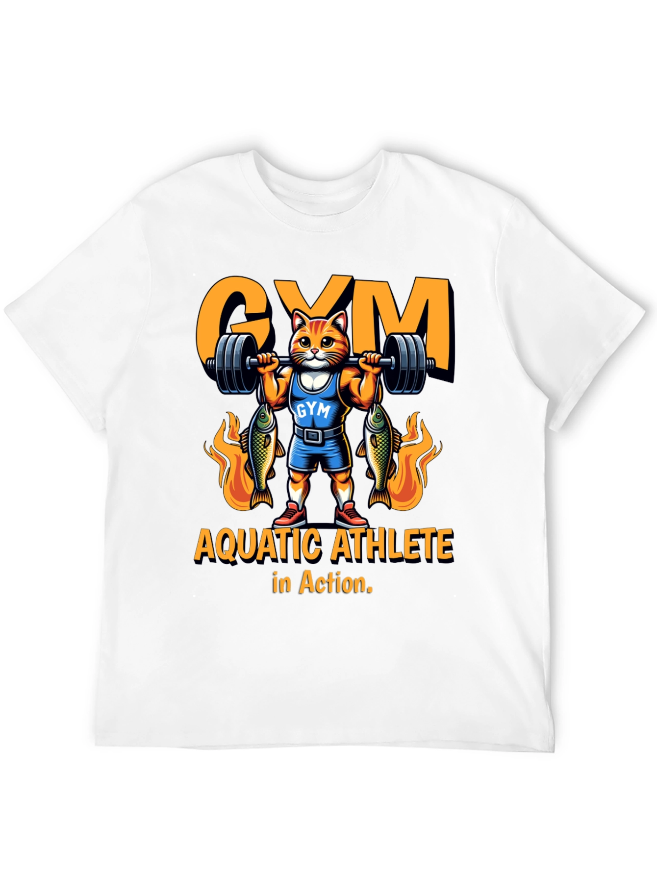 Aquatic Athlete Cat Gym T-Shirt
