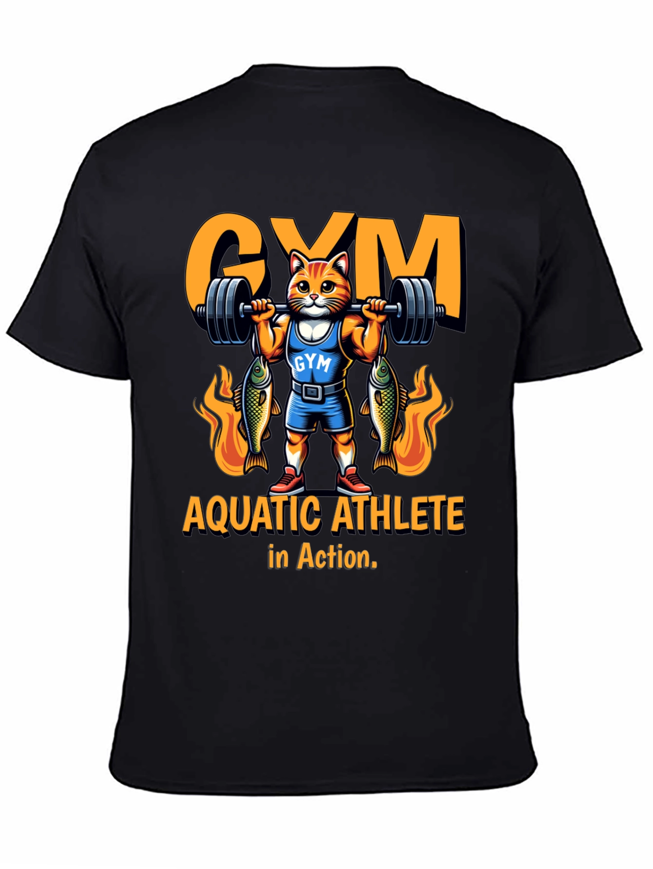 Aquatic Athlete Cat Gym T-Shirt