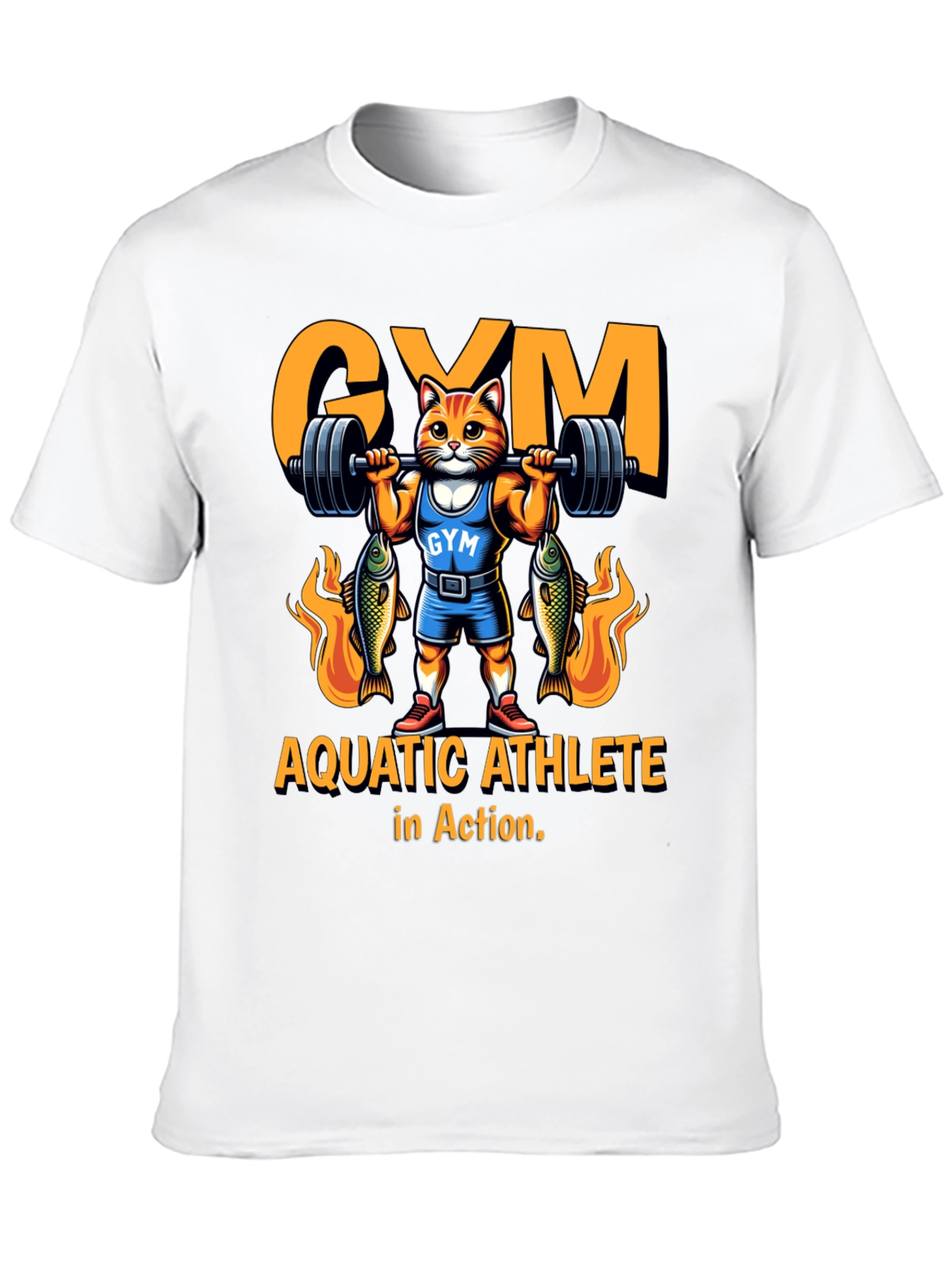 Aquatic Athlete Cat Gym T-Shirt