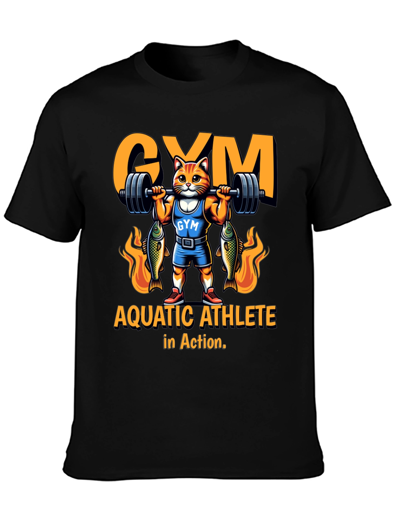 Aquatic Athlete Cat Gym T-Shirt