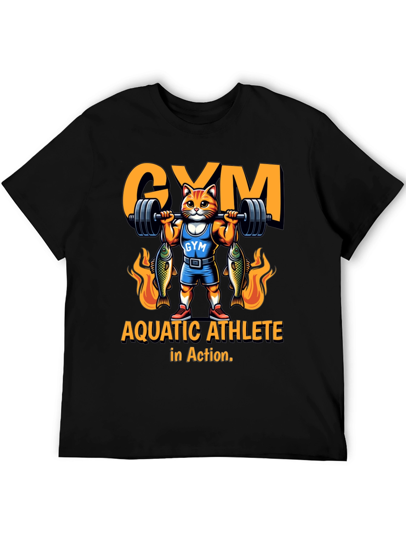Aquatic Athlete Cat Gym T-Shirt