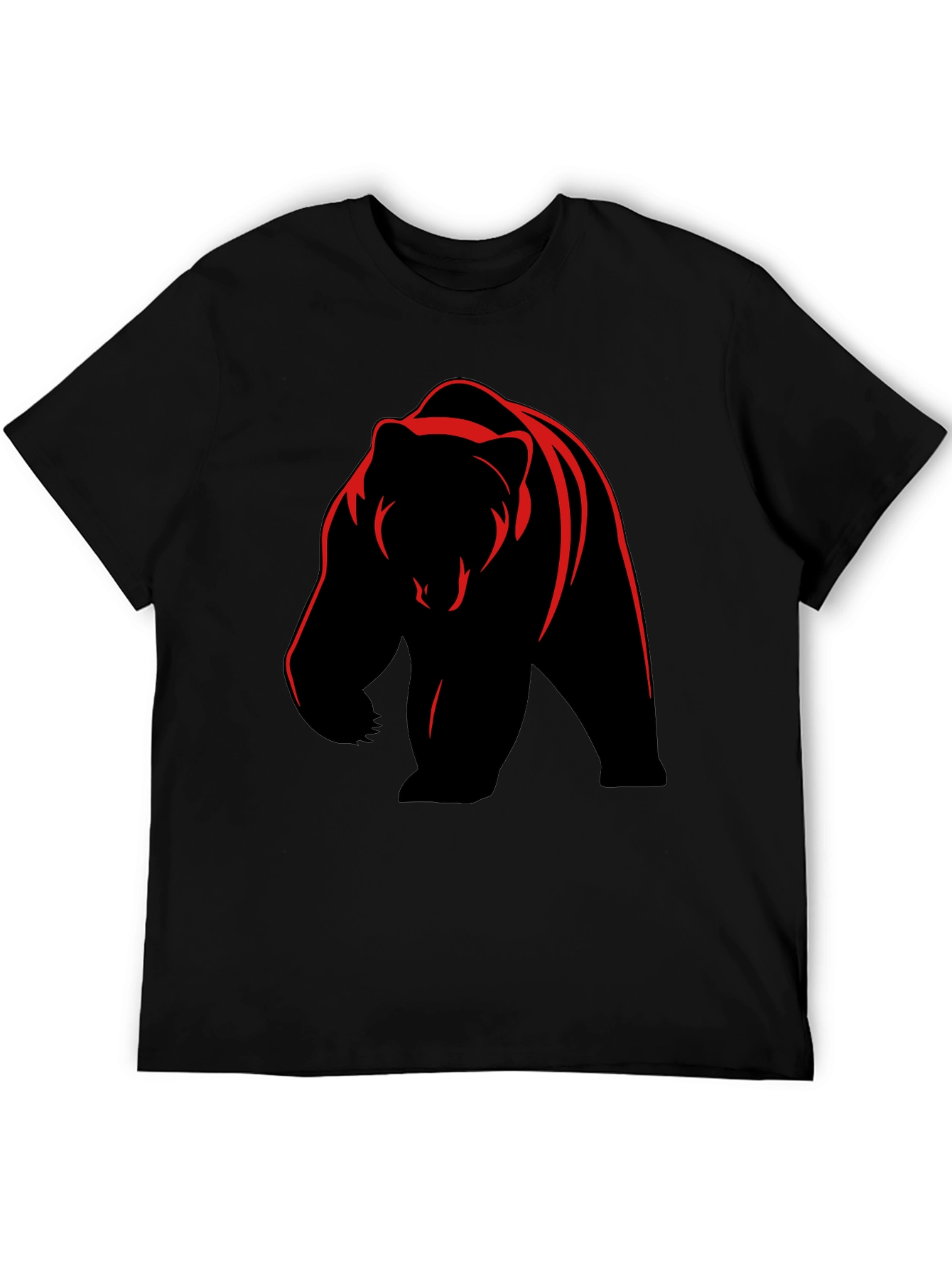 Bear Graphic Tee - Bold Animal Print T-Shirt