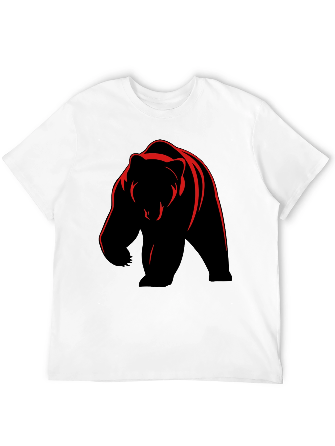 Bear Graphic Tee - Bold Animal Print T-Shirt