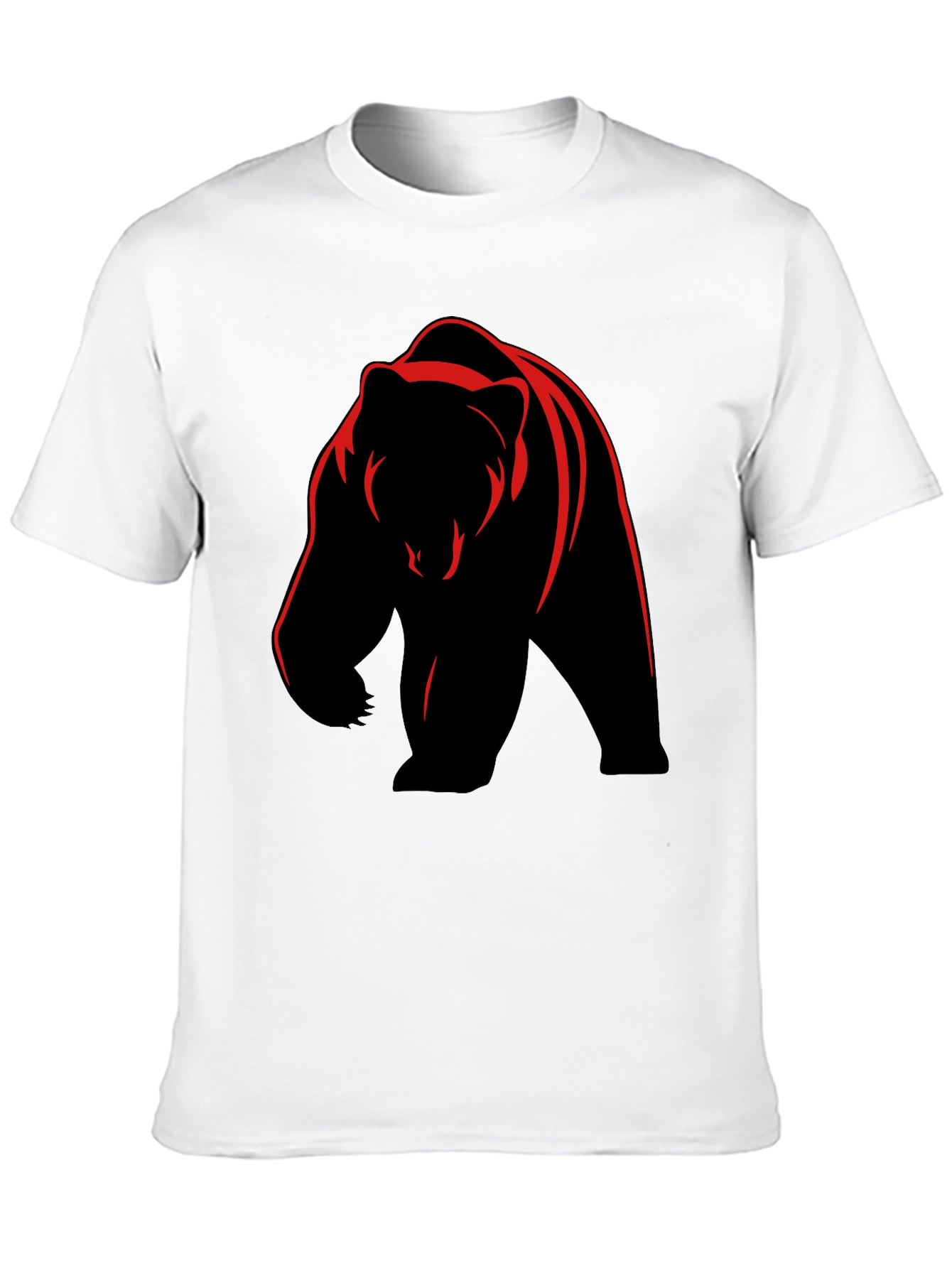 Bear Graphic Tee - Bold Animal Print T-Shirt