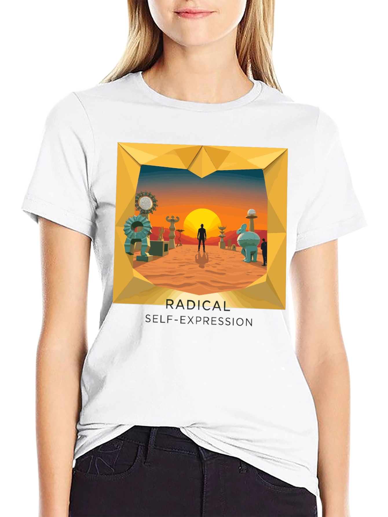 Radical Elf Expression Graphic Tee - Black Cotton