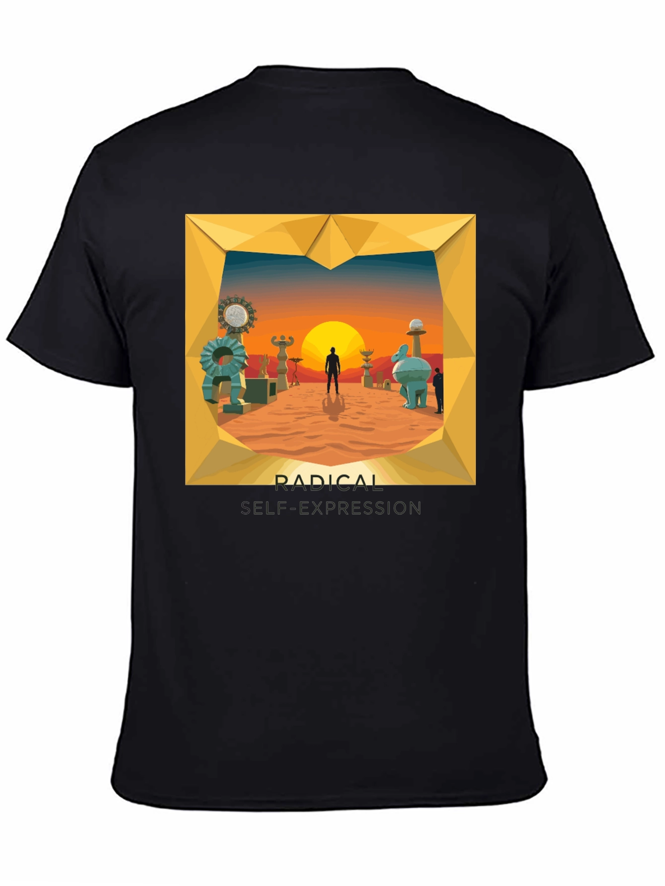 Radical Elf Expression Graphic Tee - Black Cotton