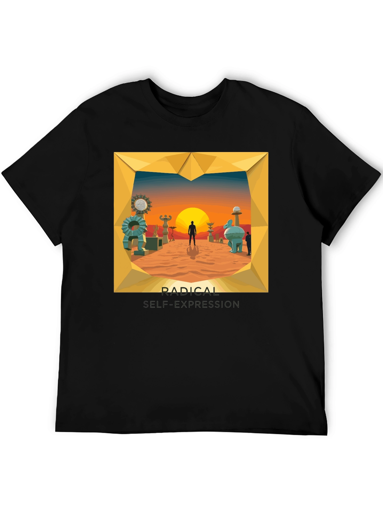Radical Elf Expression Graphic Tee - Black Cotton