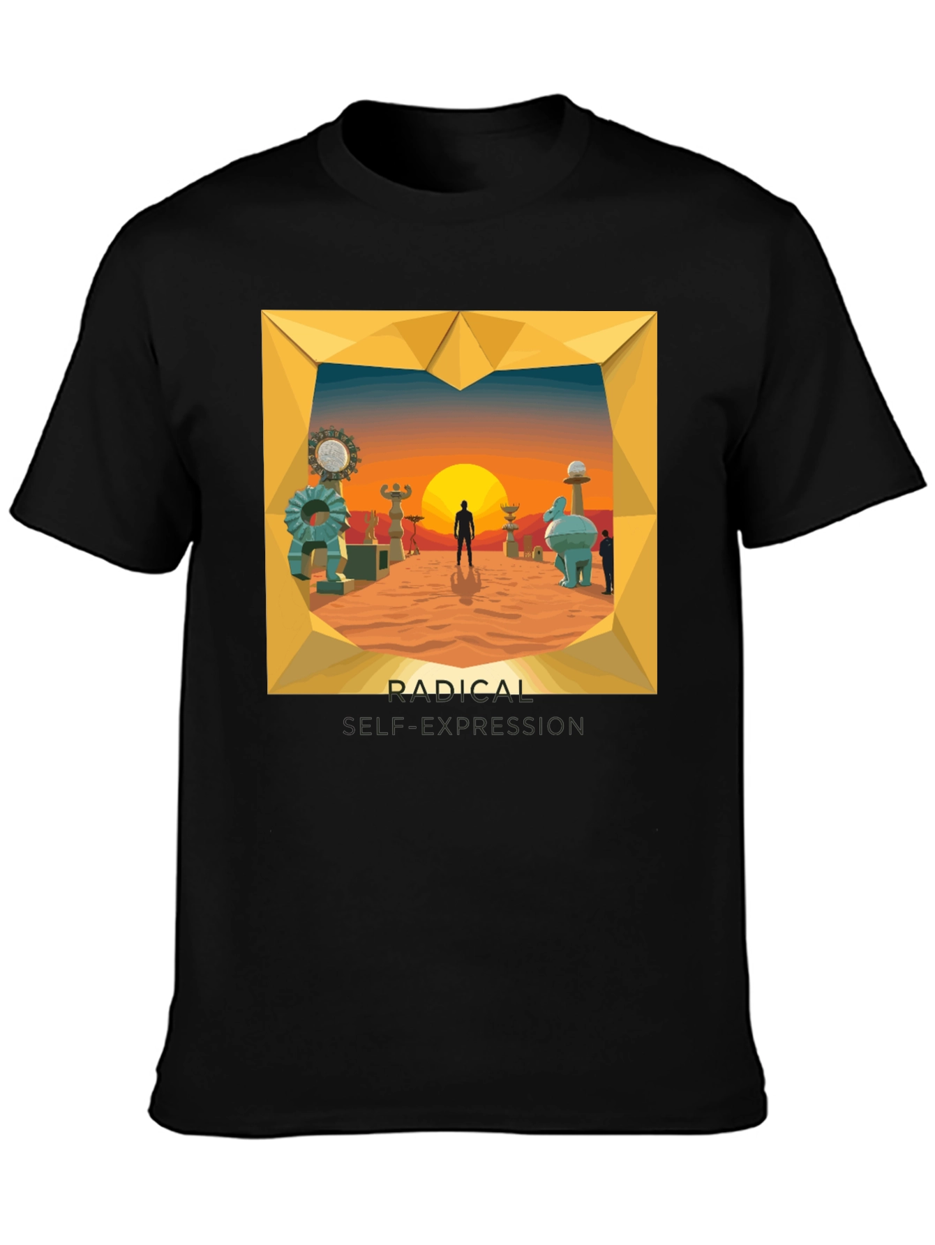 Radical Elf Expression Graphic Tee - Black Cotton