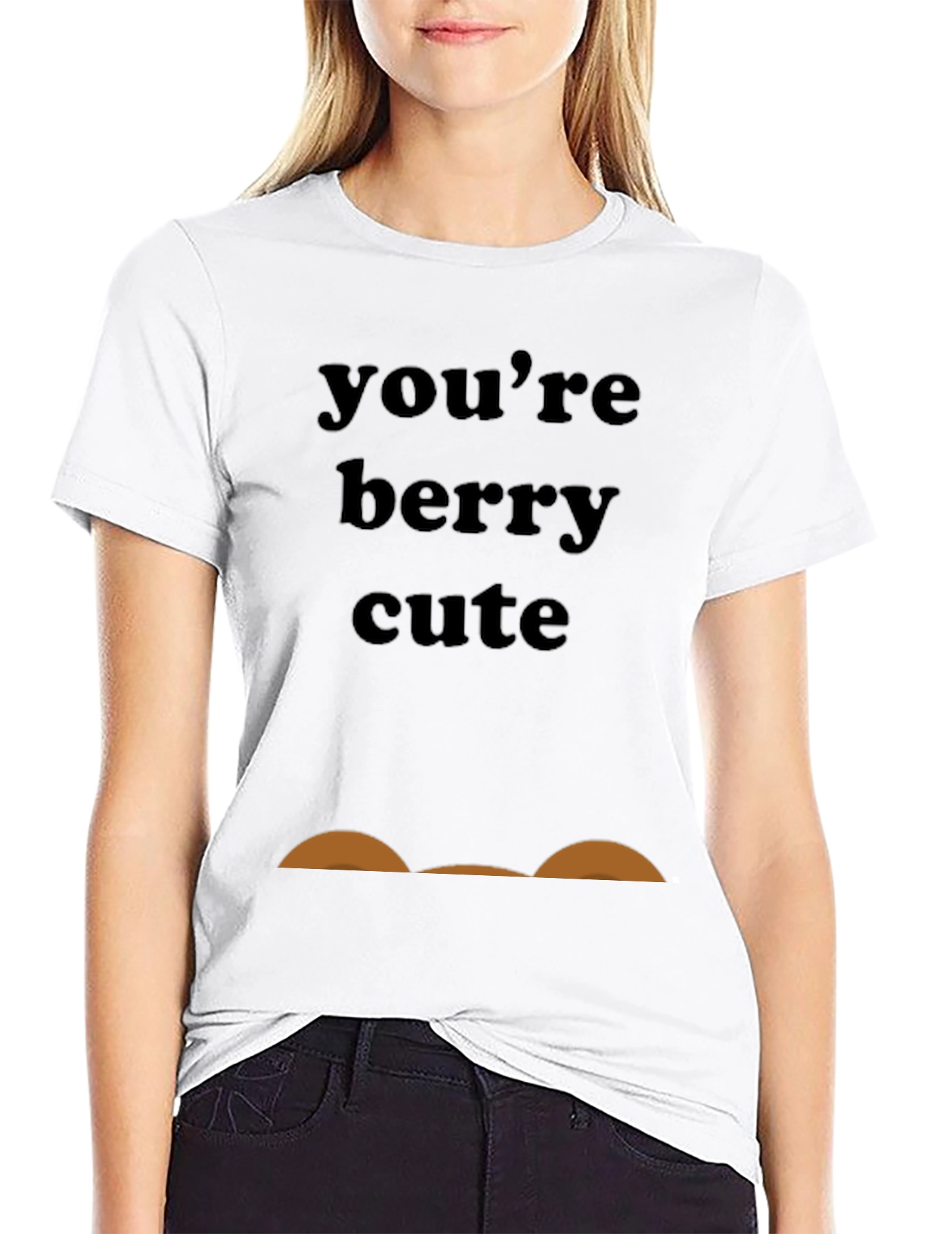 Youre Berry Cute Black Graphic Tee