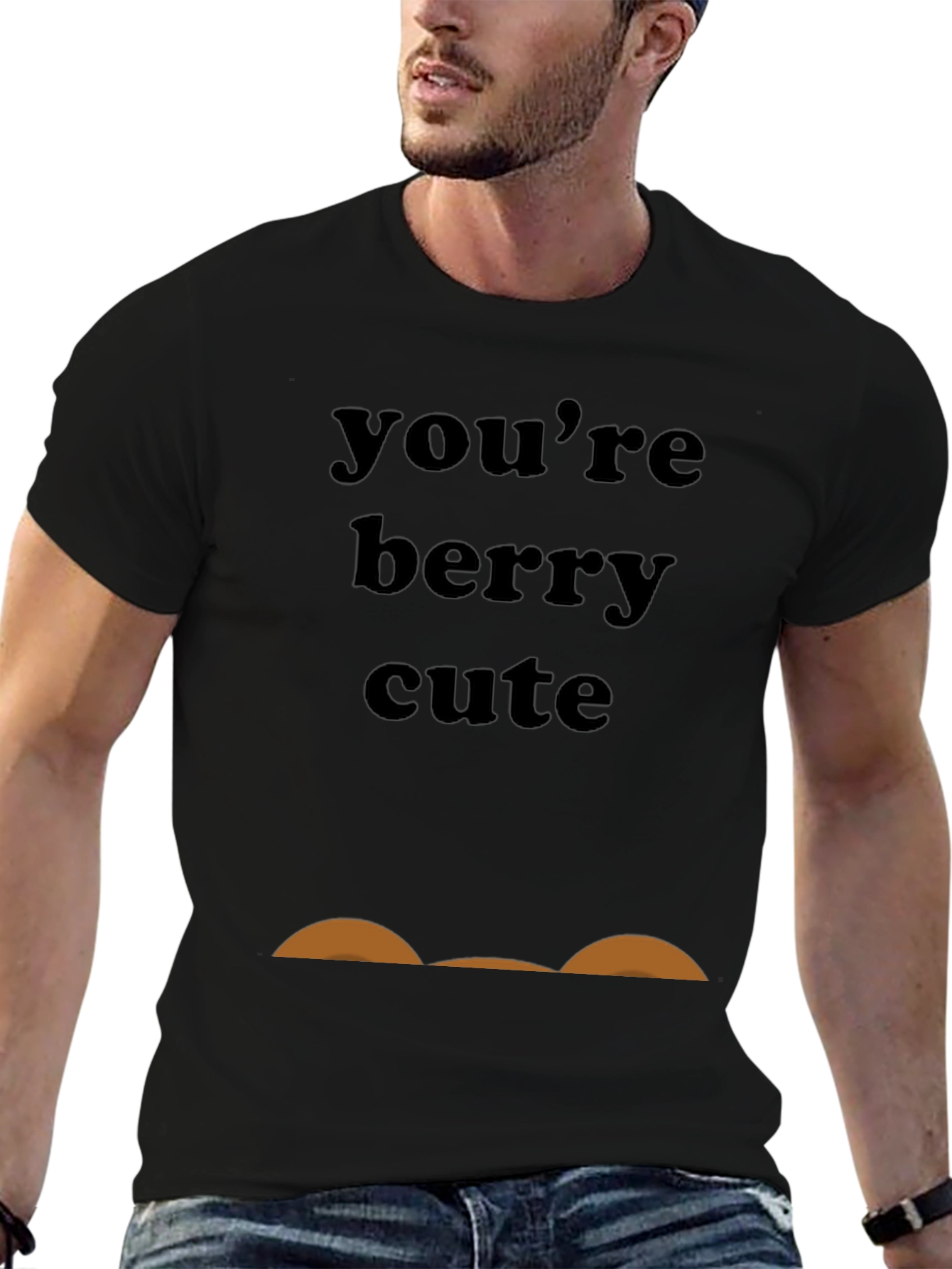 Youre Berry Cute Black Graphic Tee