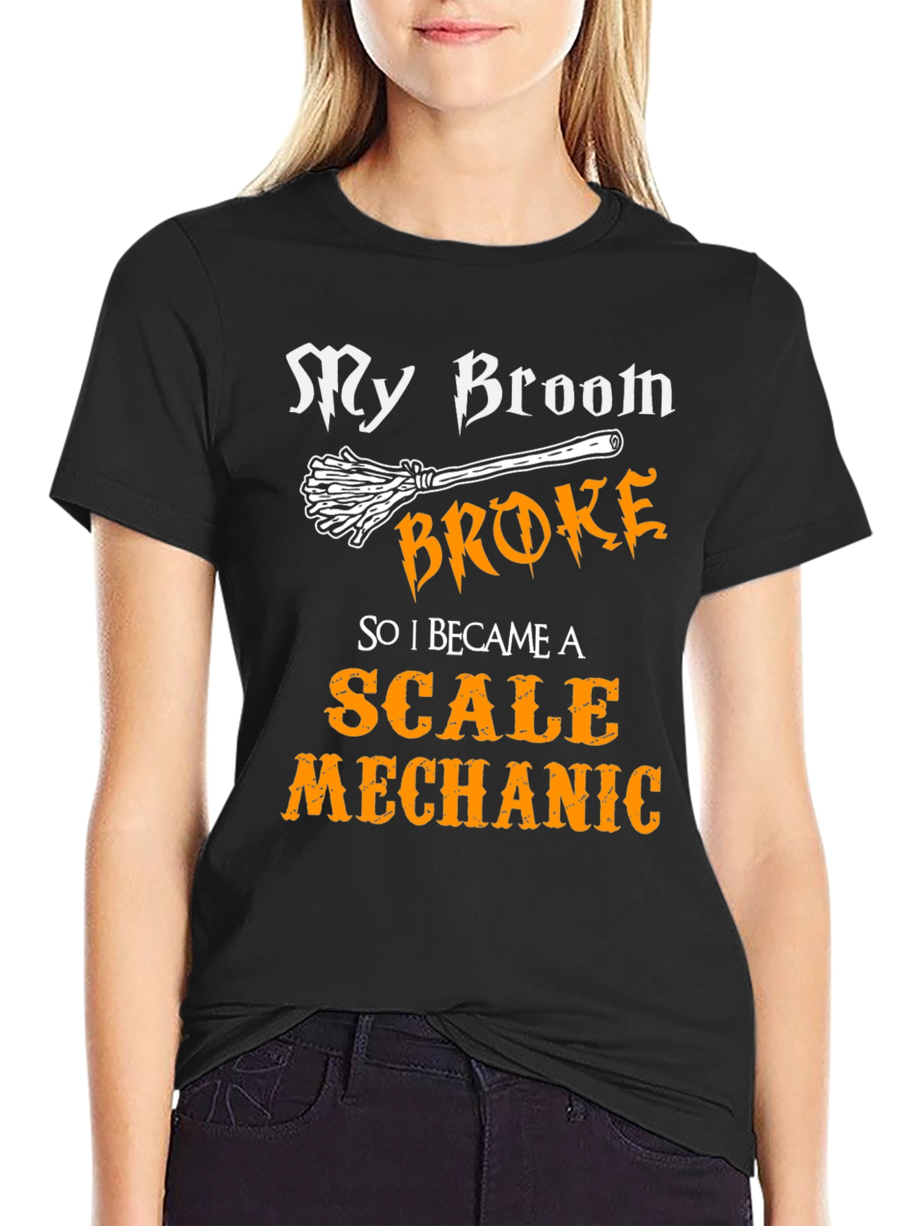 Scale Mechanic Graphic T-Shirt - Broomstick Humor