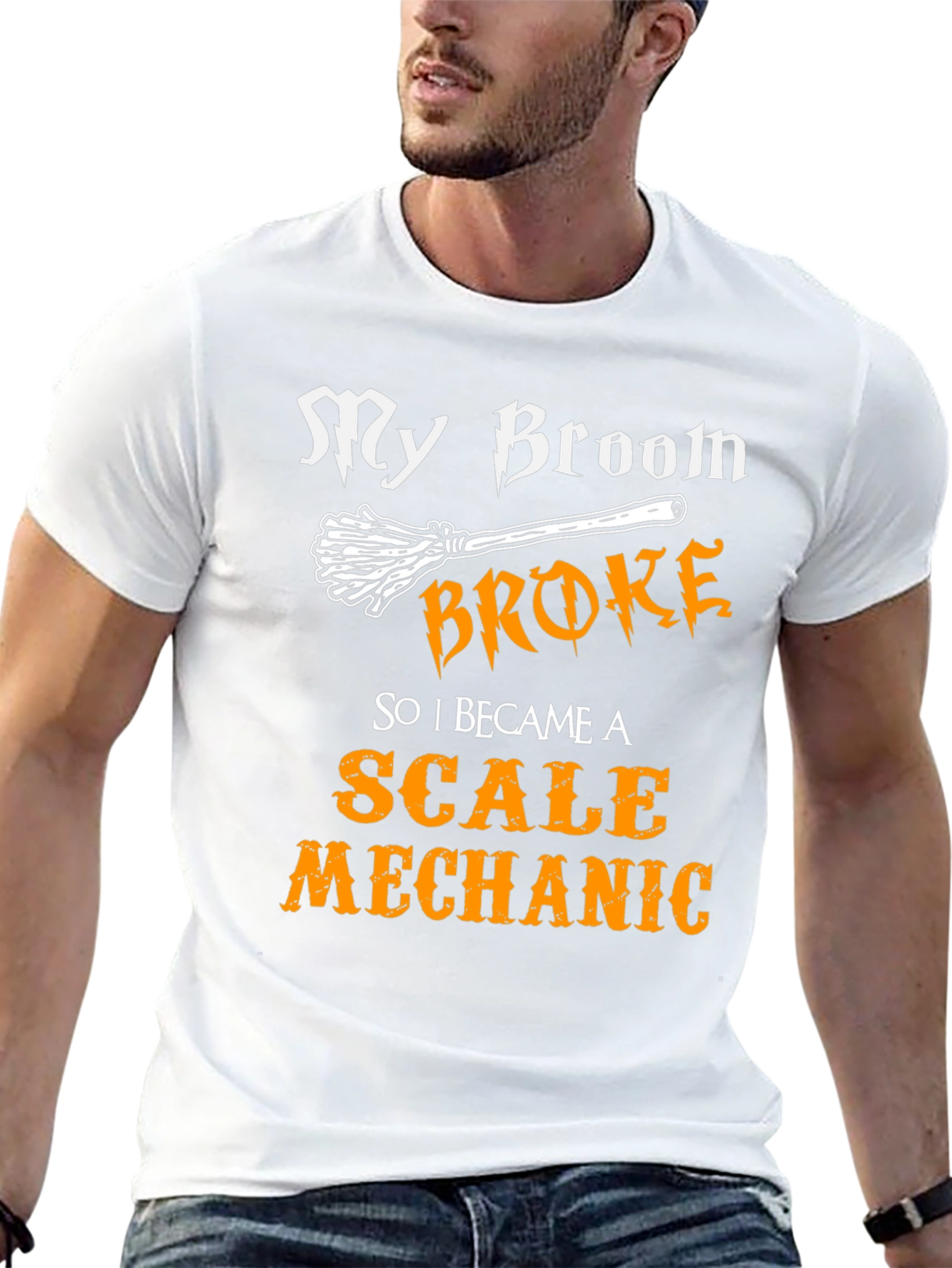 Scale Mechanic Graphic T-Shirt - Broomstick Humor