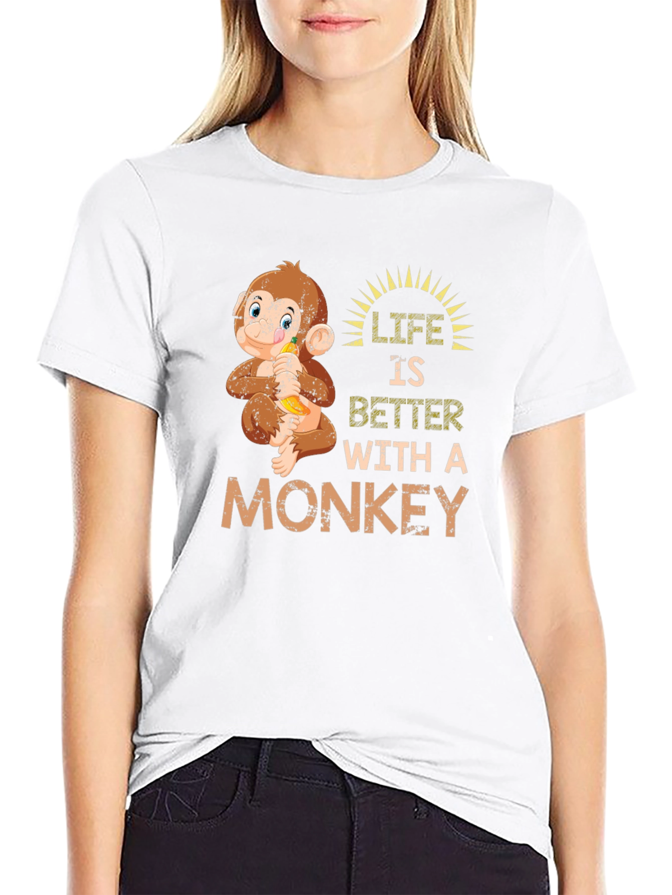 Life is Better with a Monkey T-Shirt