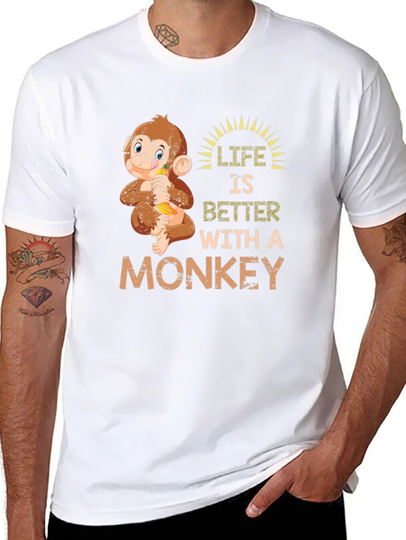 Life is Better with a Monkey T-Shirt