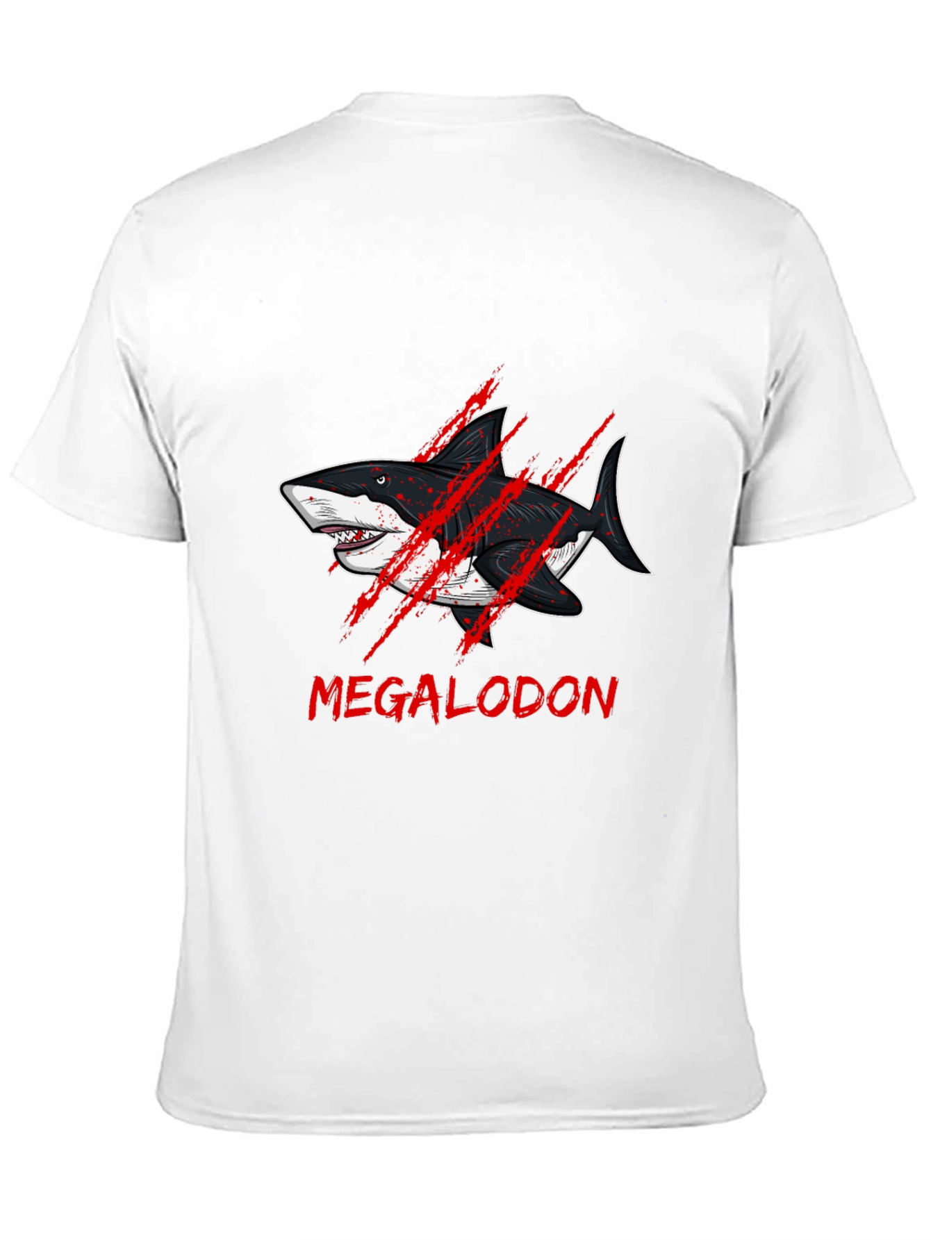Megalodon Shark Graphic Black T-Shirt