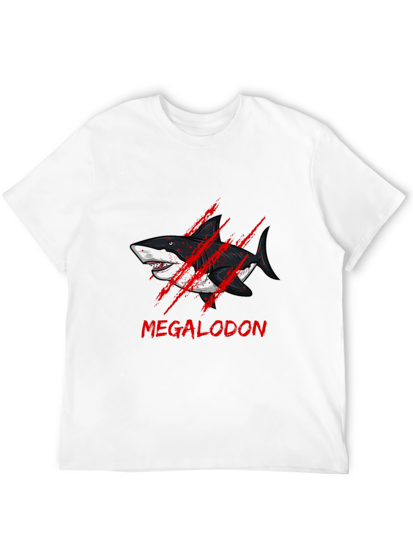Megalodon Shark Graphic Black T-Shirt