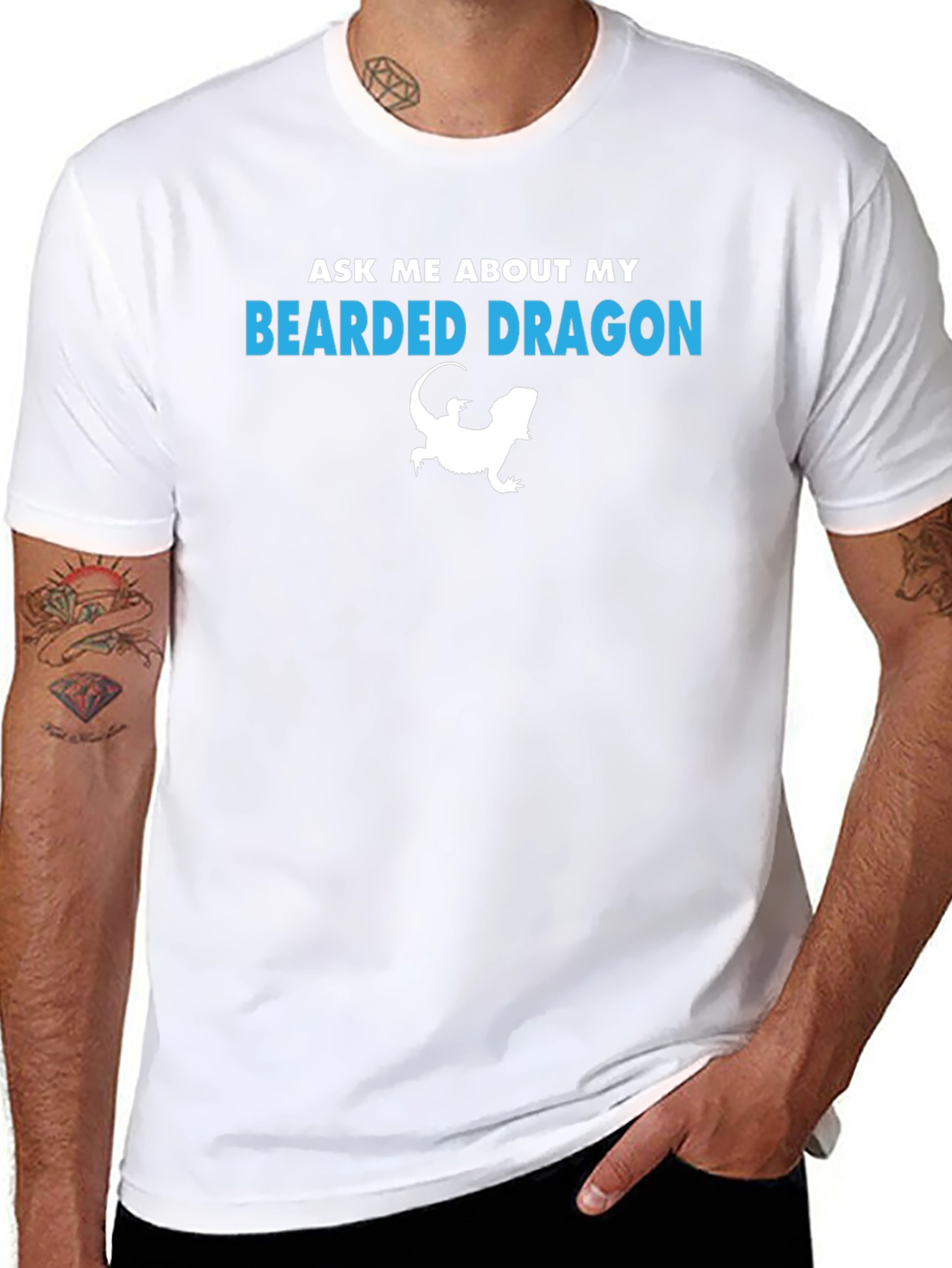 Bearded Dragon T-Shirt - Ask Me About My Lizard!