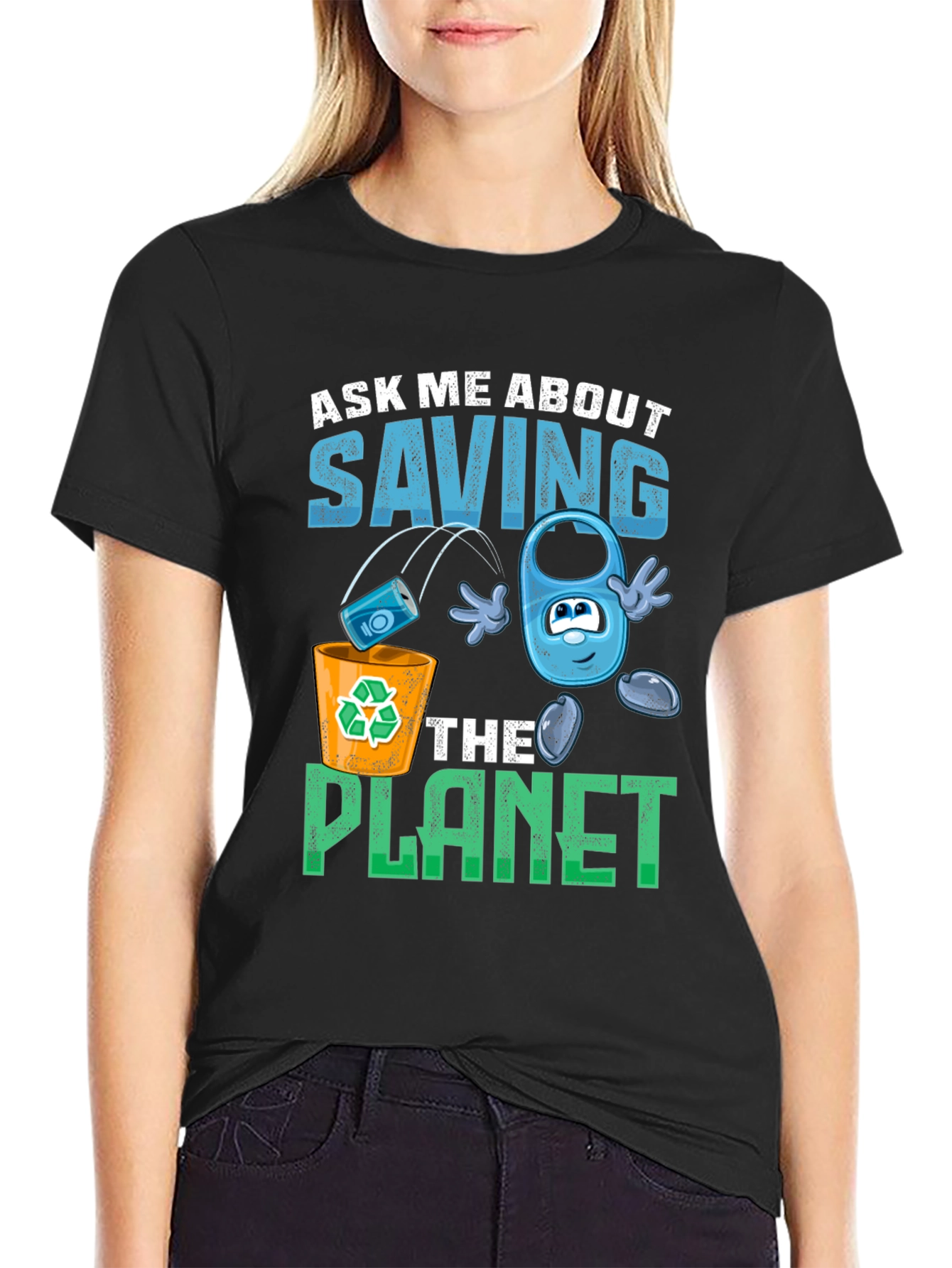 Eco-Friendly Save the Planet Graphic T-Shirt