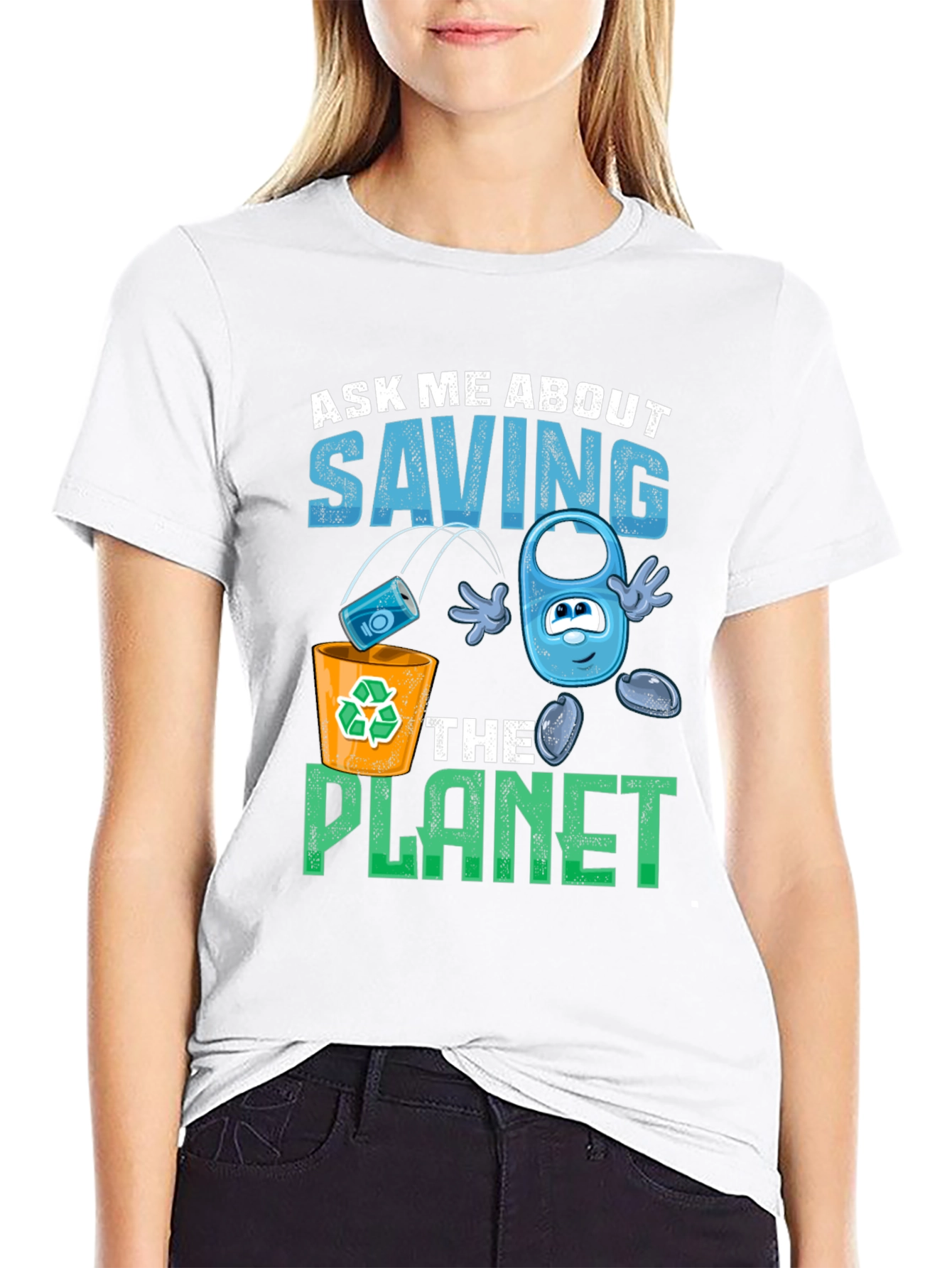 Eco-Friendly Save the Planet Graphic T-Shirt