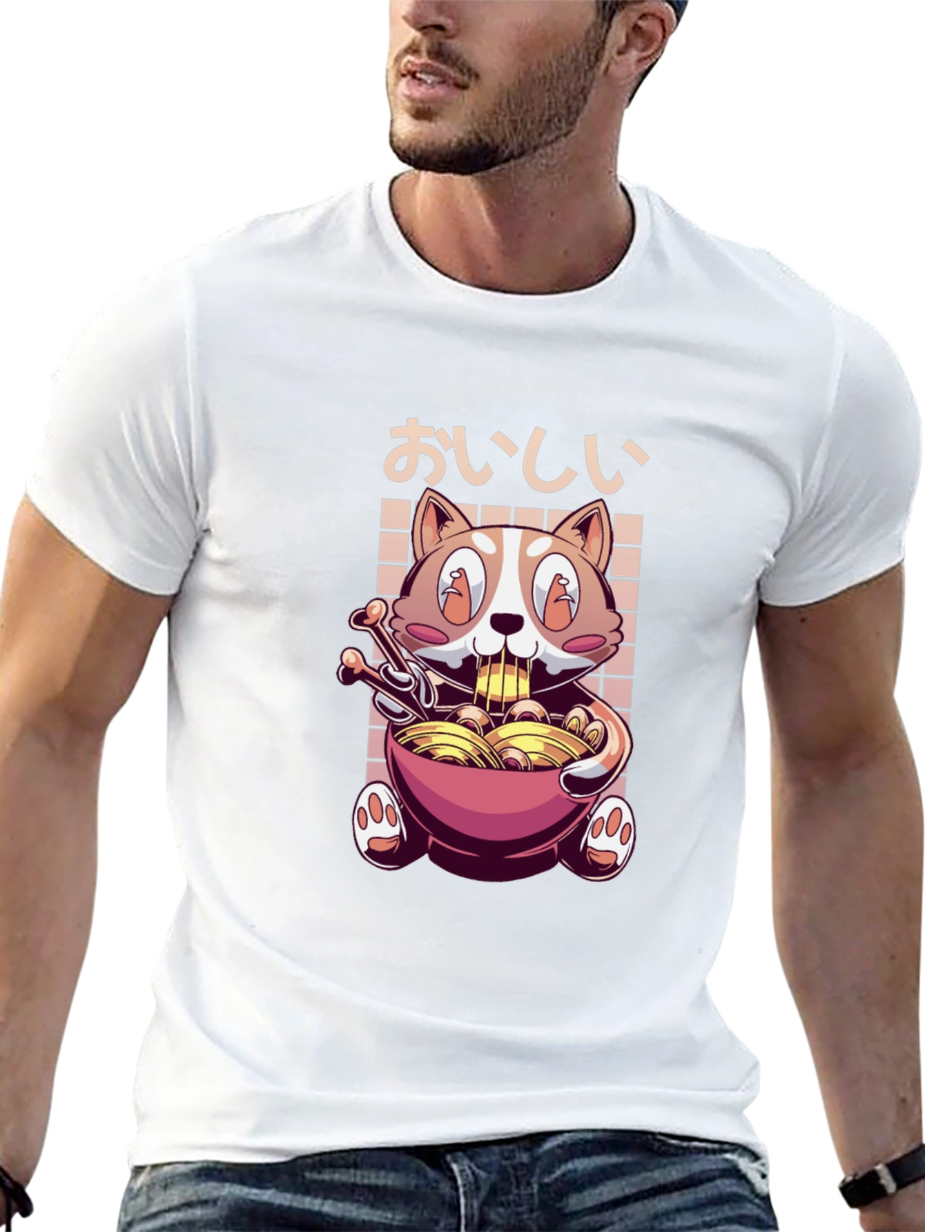 Ramen Cat T-Shirt - Kawaii Noodle Lover Tee