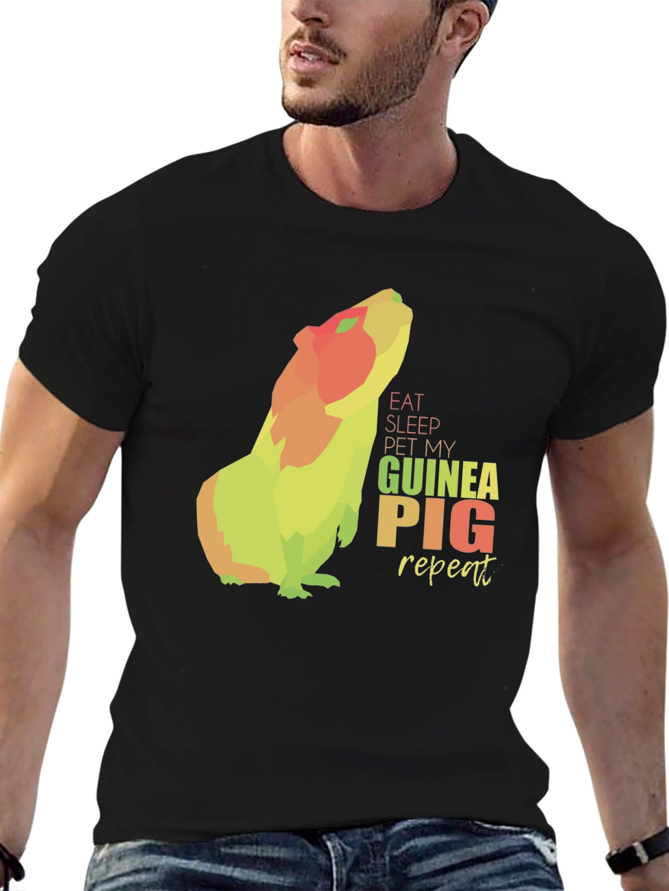 Eat Sleep Pet My Guinea Pig Repeat T-Shirt