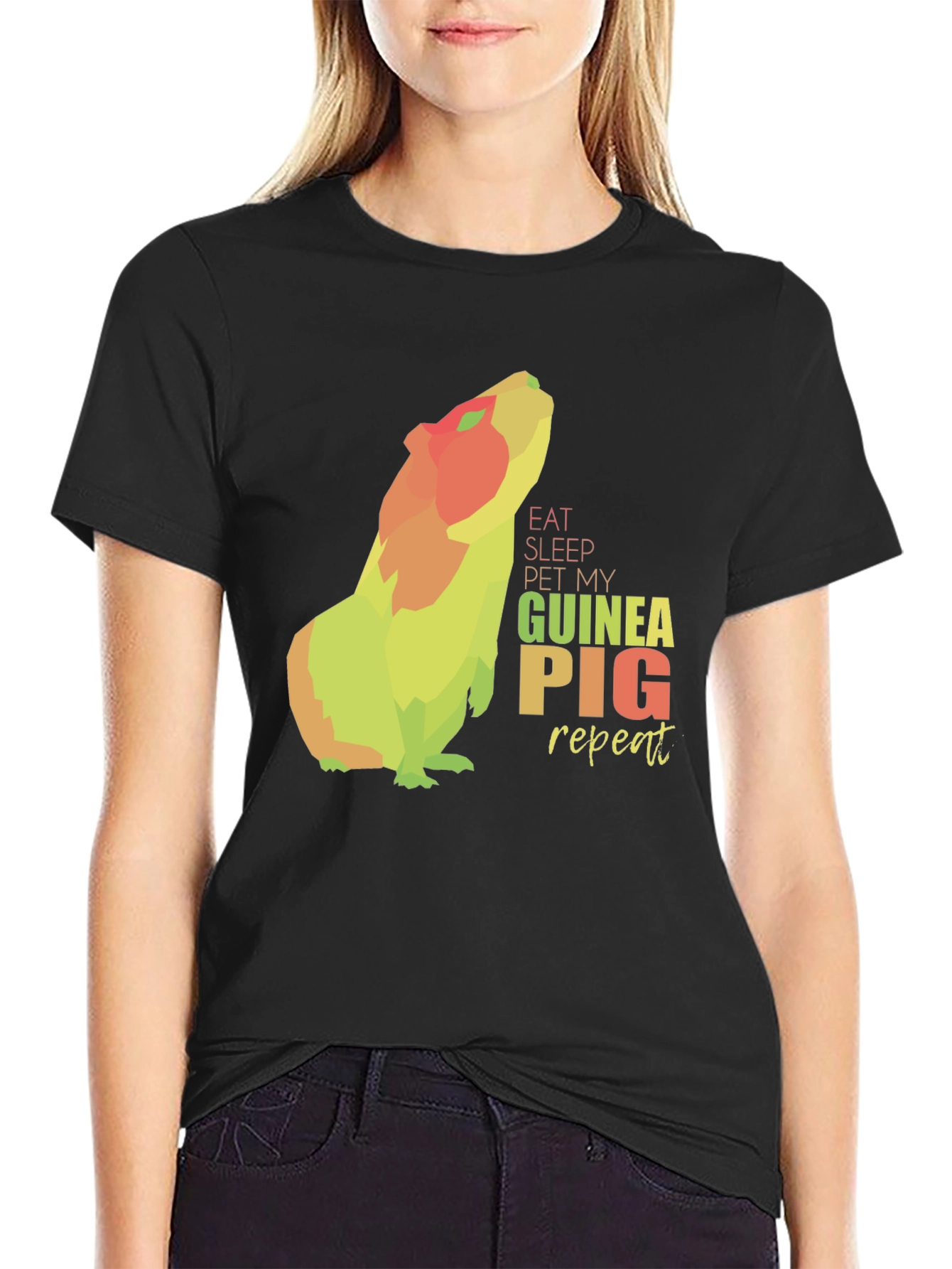Eat Sleep Pet My Guinea Pig Repeat T-Shirt