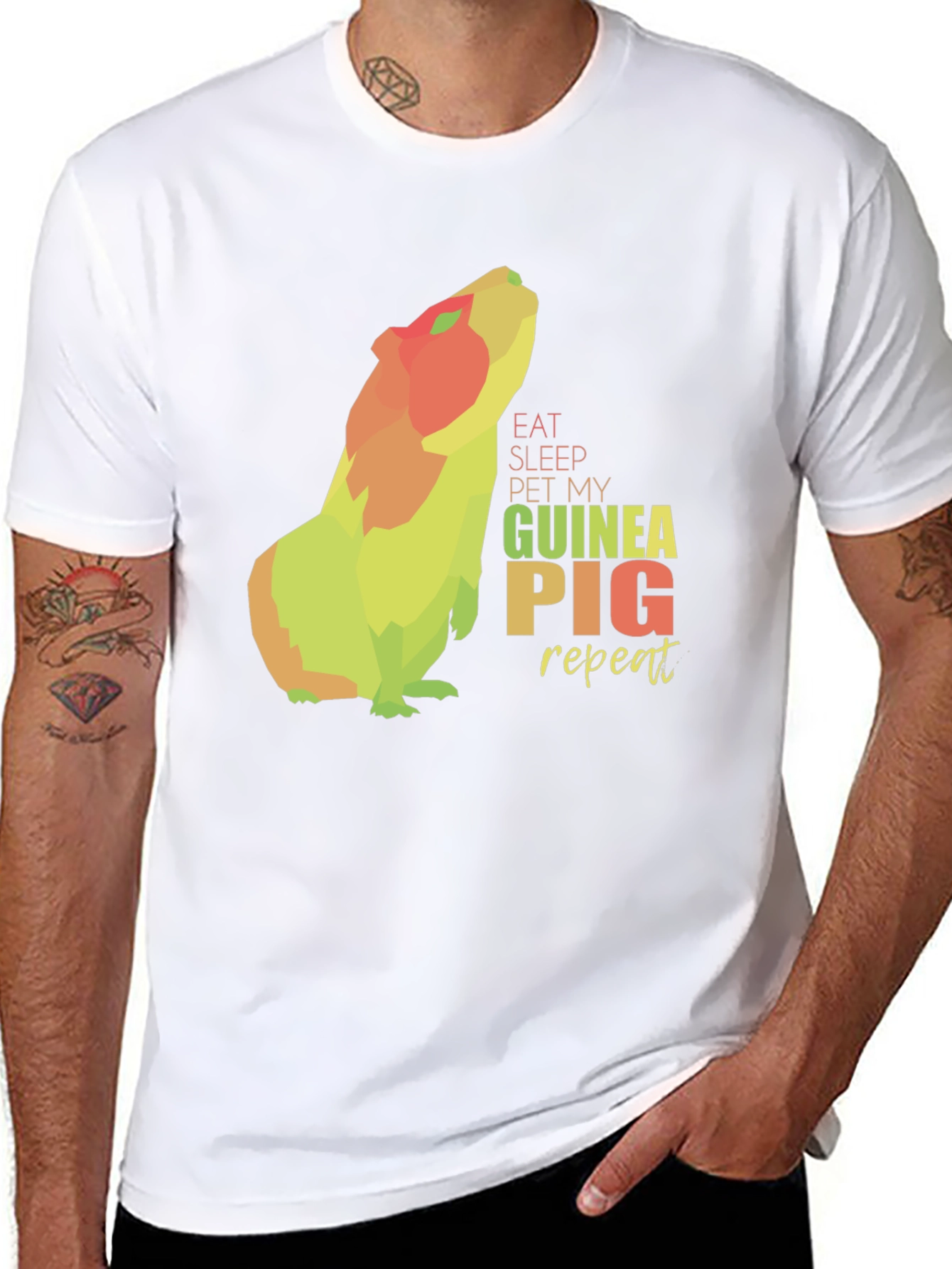 Eat Sleep Pet My Guinea Pig Repeat T-Shirt