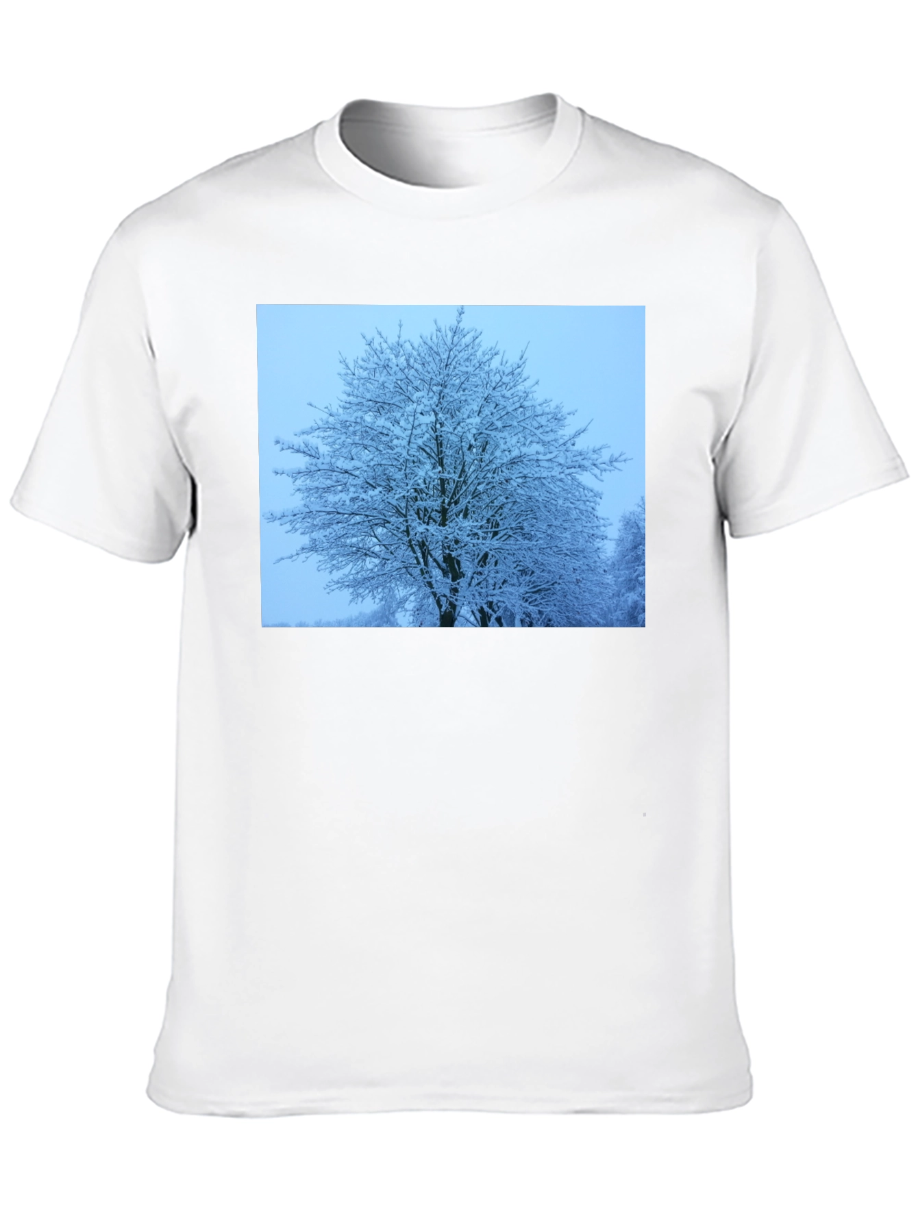 Winter Tree Graphic Tee - Soft Black Cotton