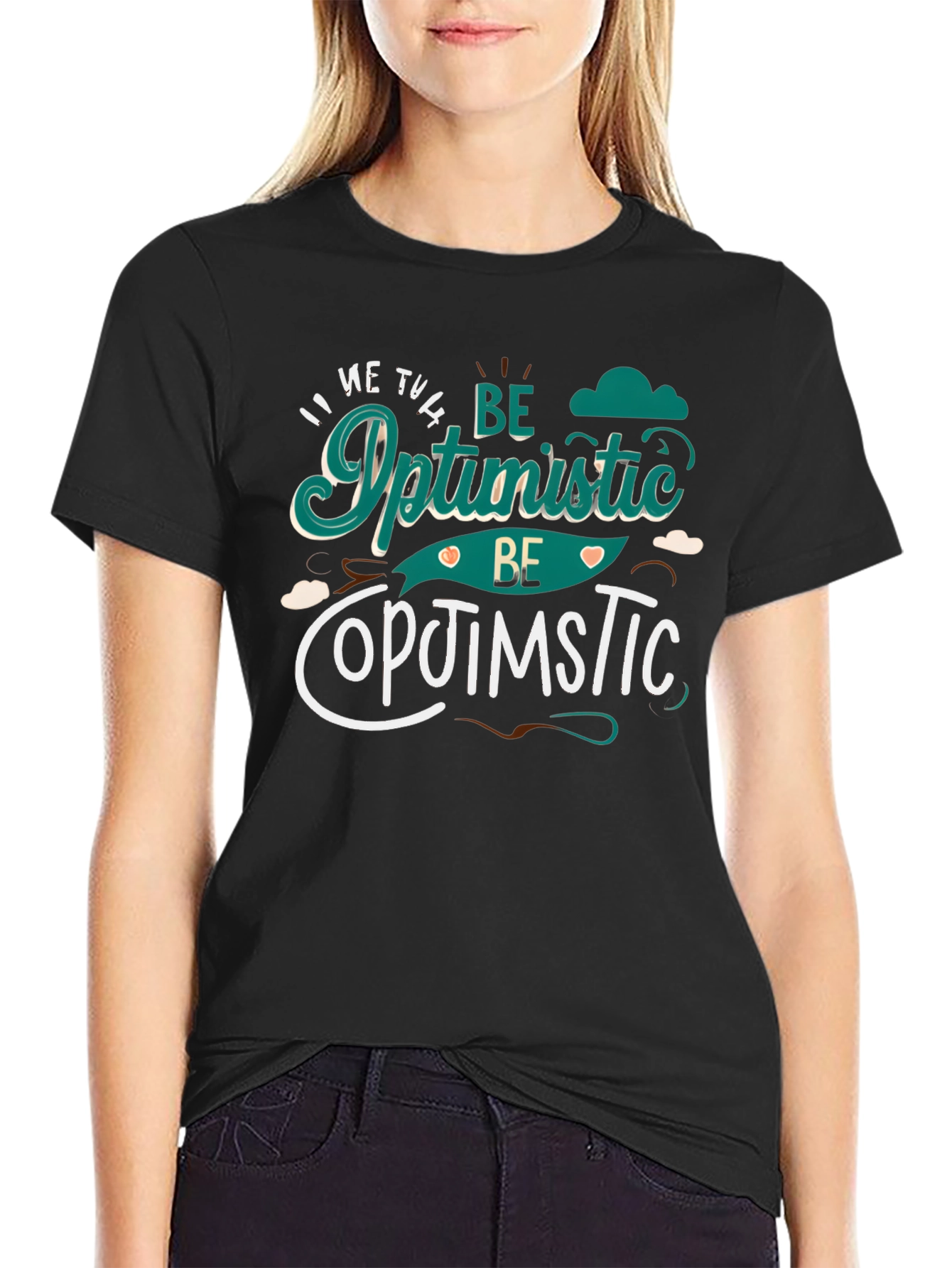 Be Optimistic Graphic Tee - Positive Vibes Shirt
