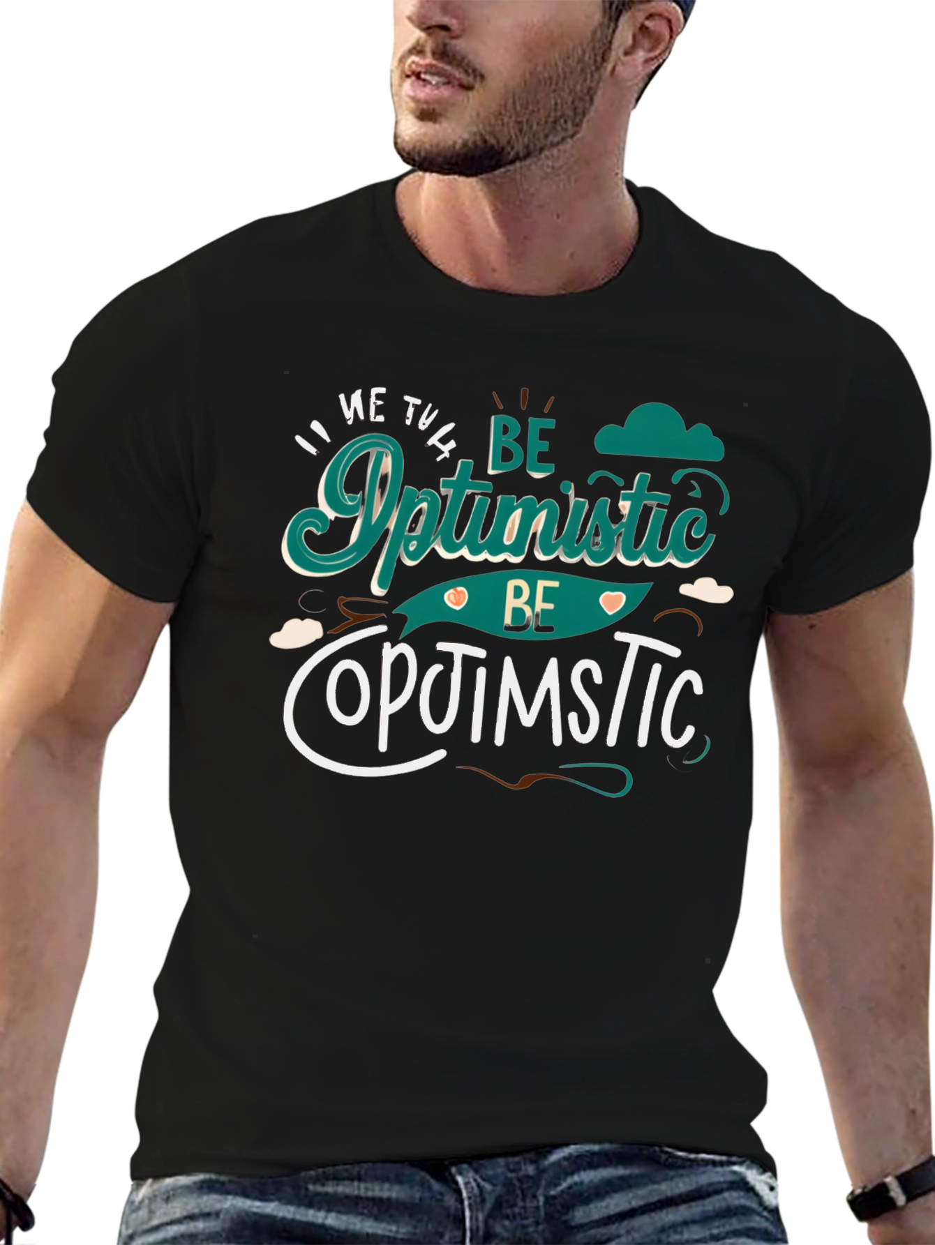 Be Optimistic Graphic Tee - Positive Vibes Shirt