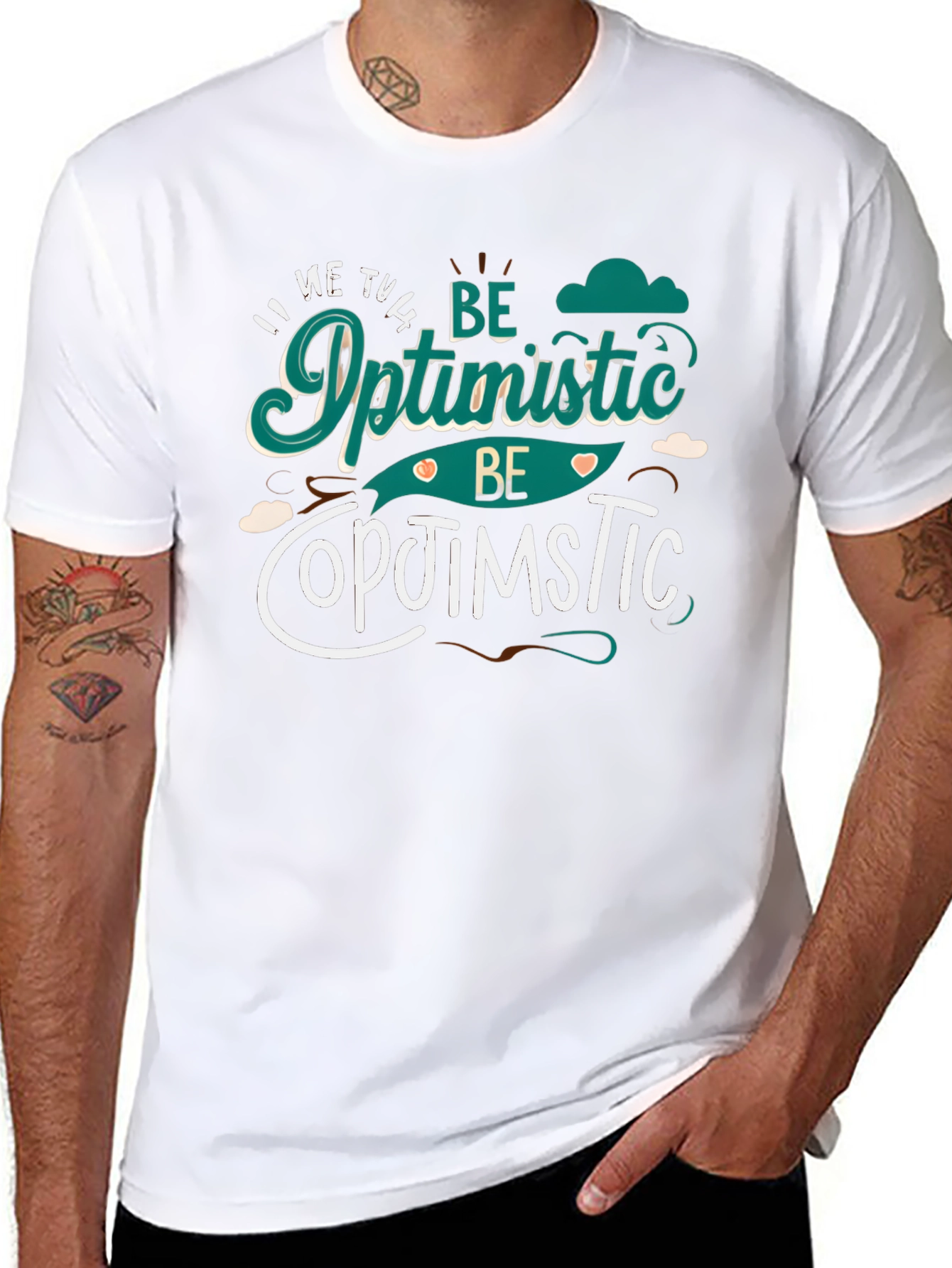Be Optimistic Graphic Tee - Positive Vibes Shirt