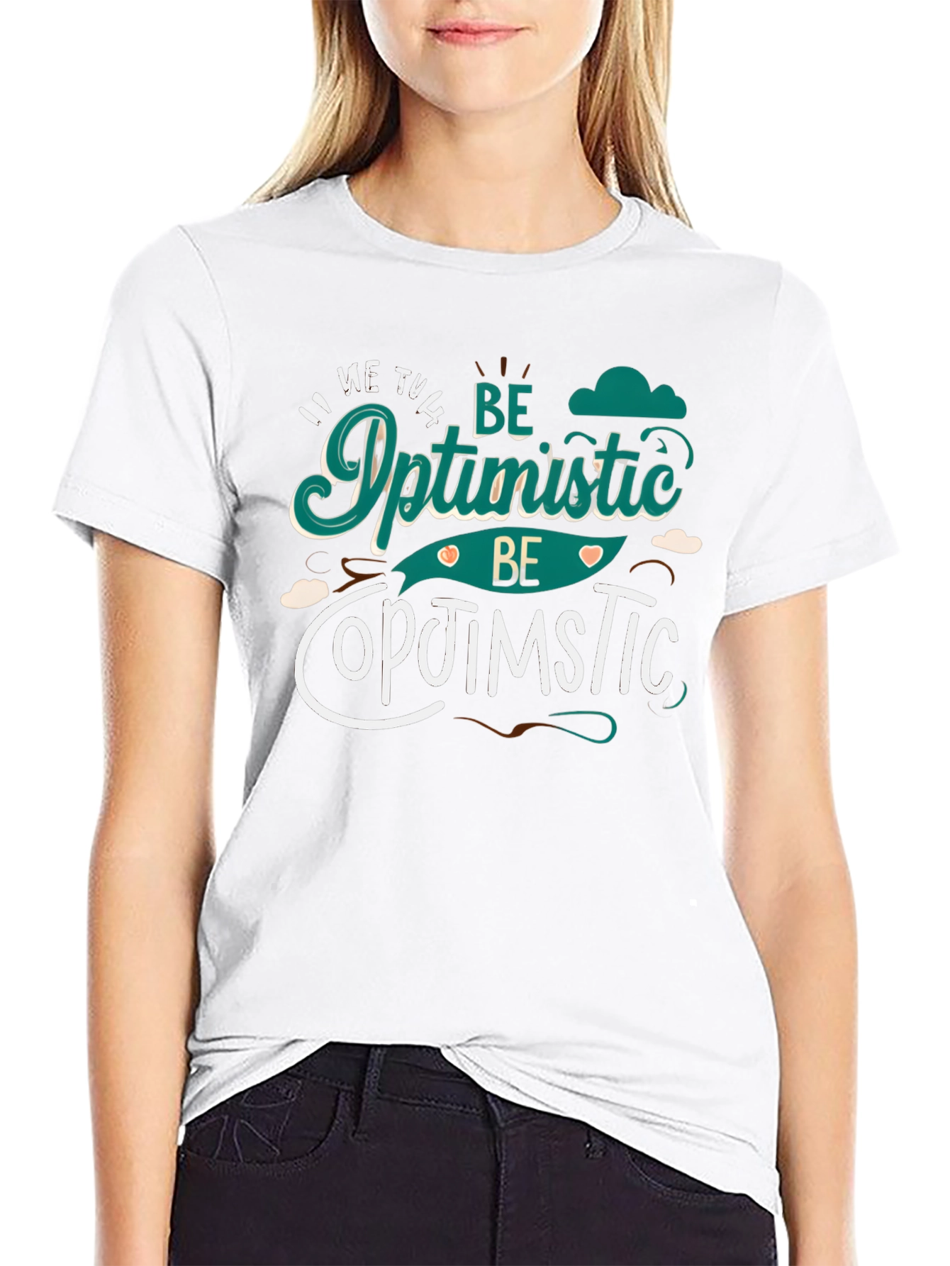 Be Optimistic Graphic Tee - Positive Vibes Shirt