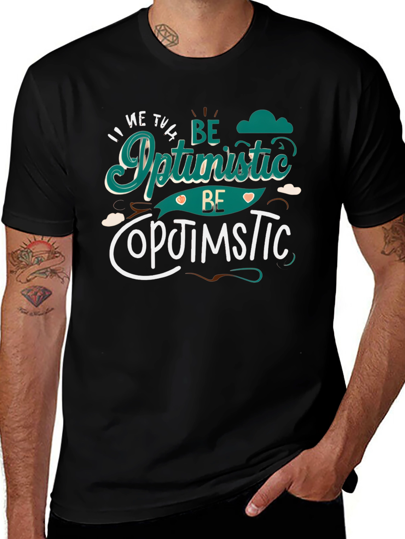 Be Optimistic Graphic Tee - Positive Vibes Shirt