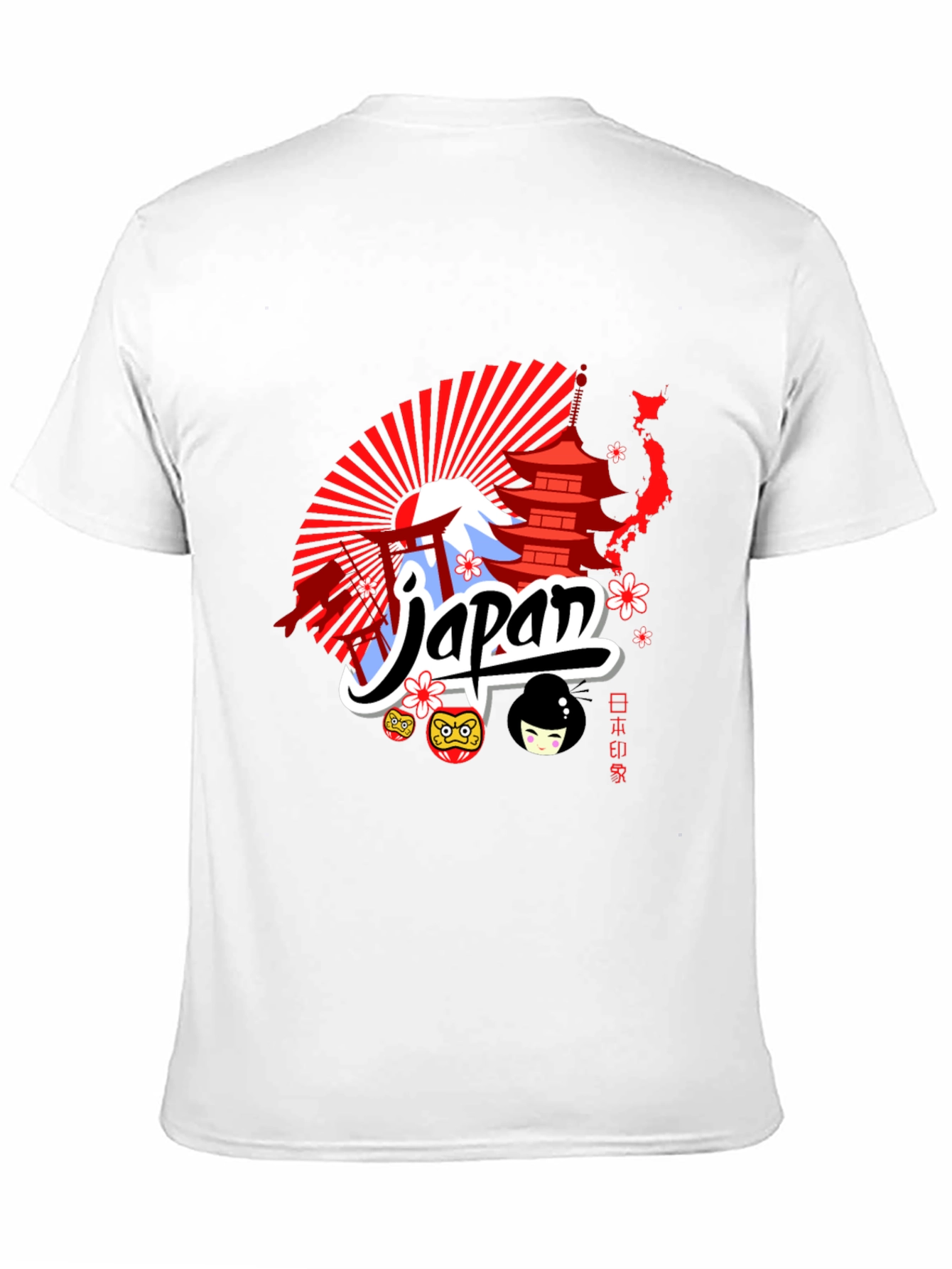 Japan Themed Graphic Tee - Black