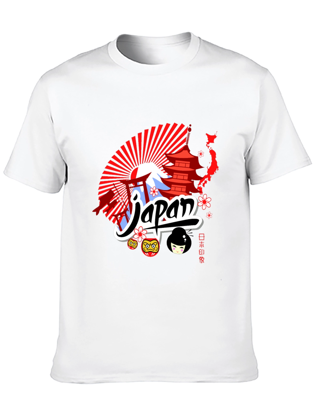 Japan Themed Graphic Tee - Black