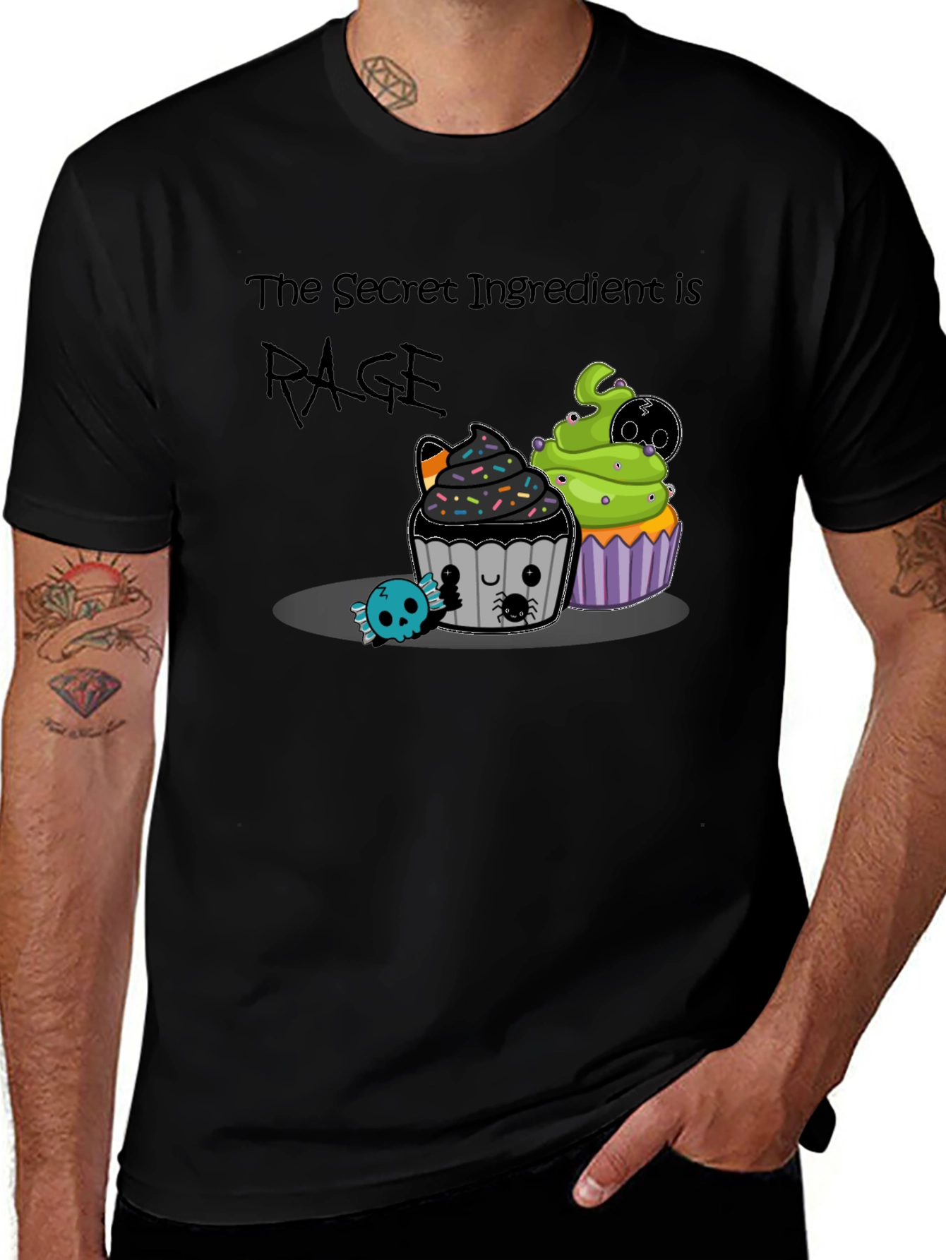Rage Ingredient Halloween Cupcake Graphic Tee