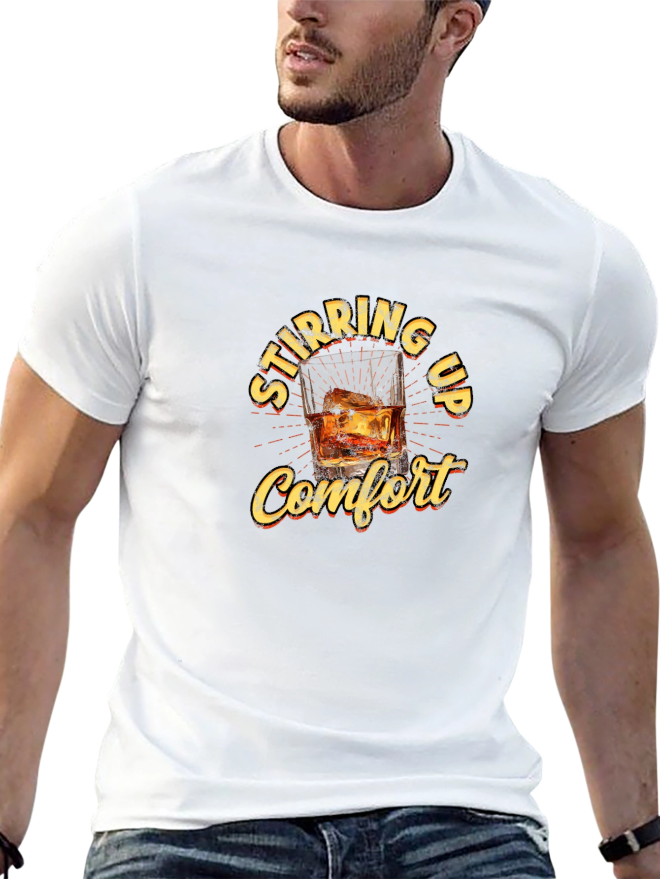 Stirring Up Comfort Whiskey Graphic T-Shirt