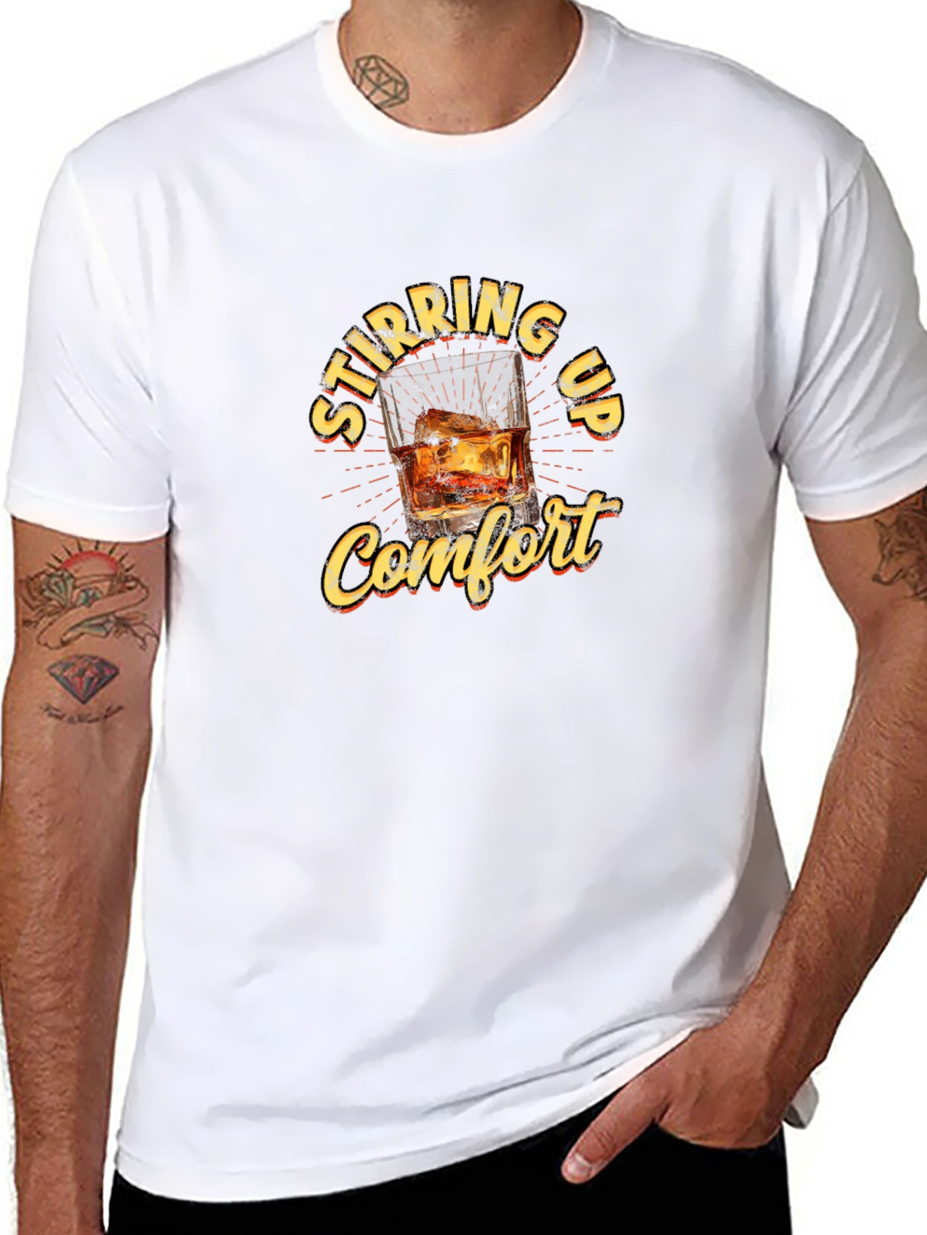 Stirring Up Comfort Whiskey Graphic T-Shirt