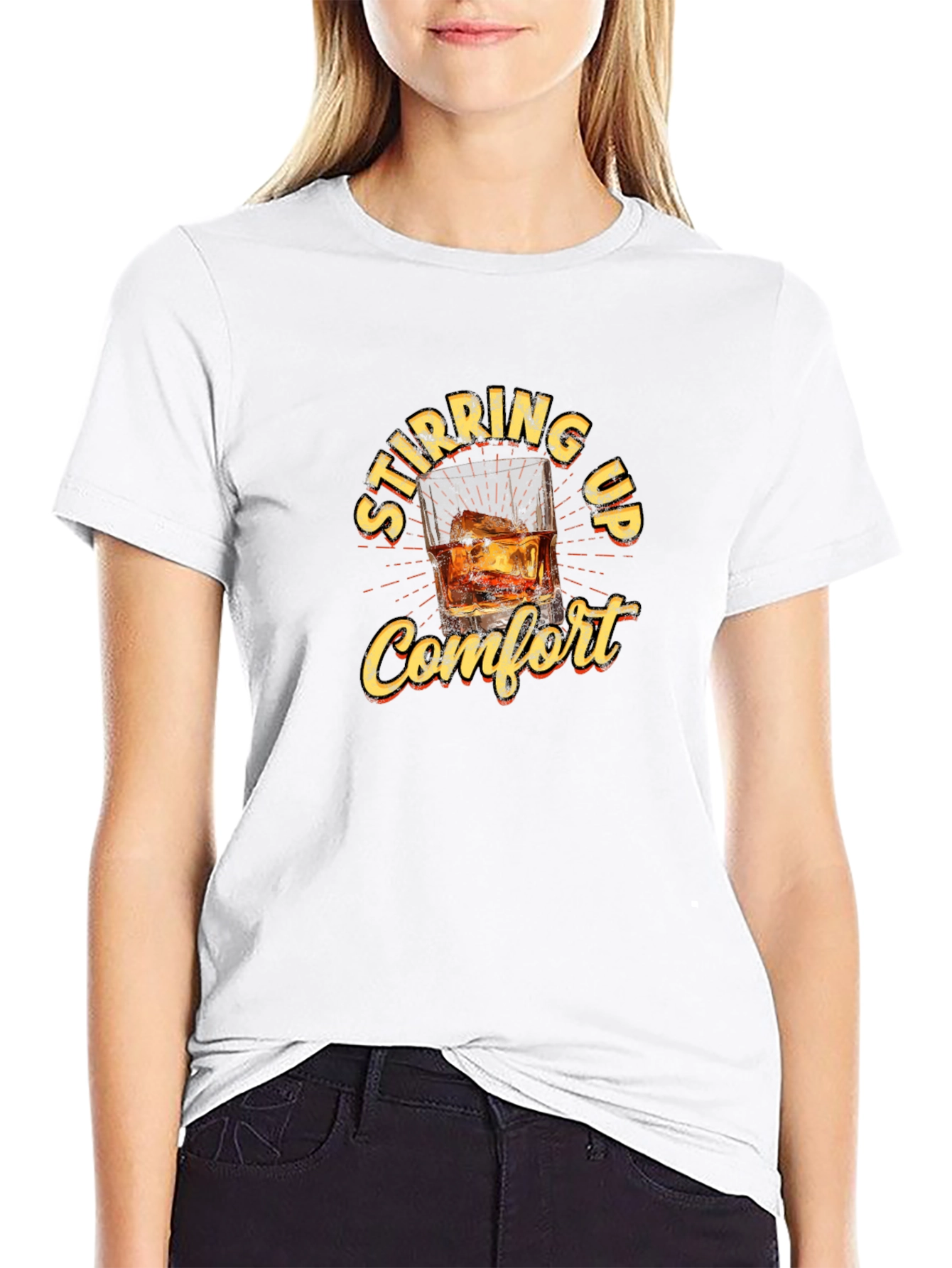 Stirring Up Comfort Whiskey Graphic T-Shirt