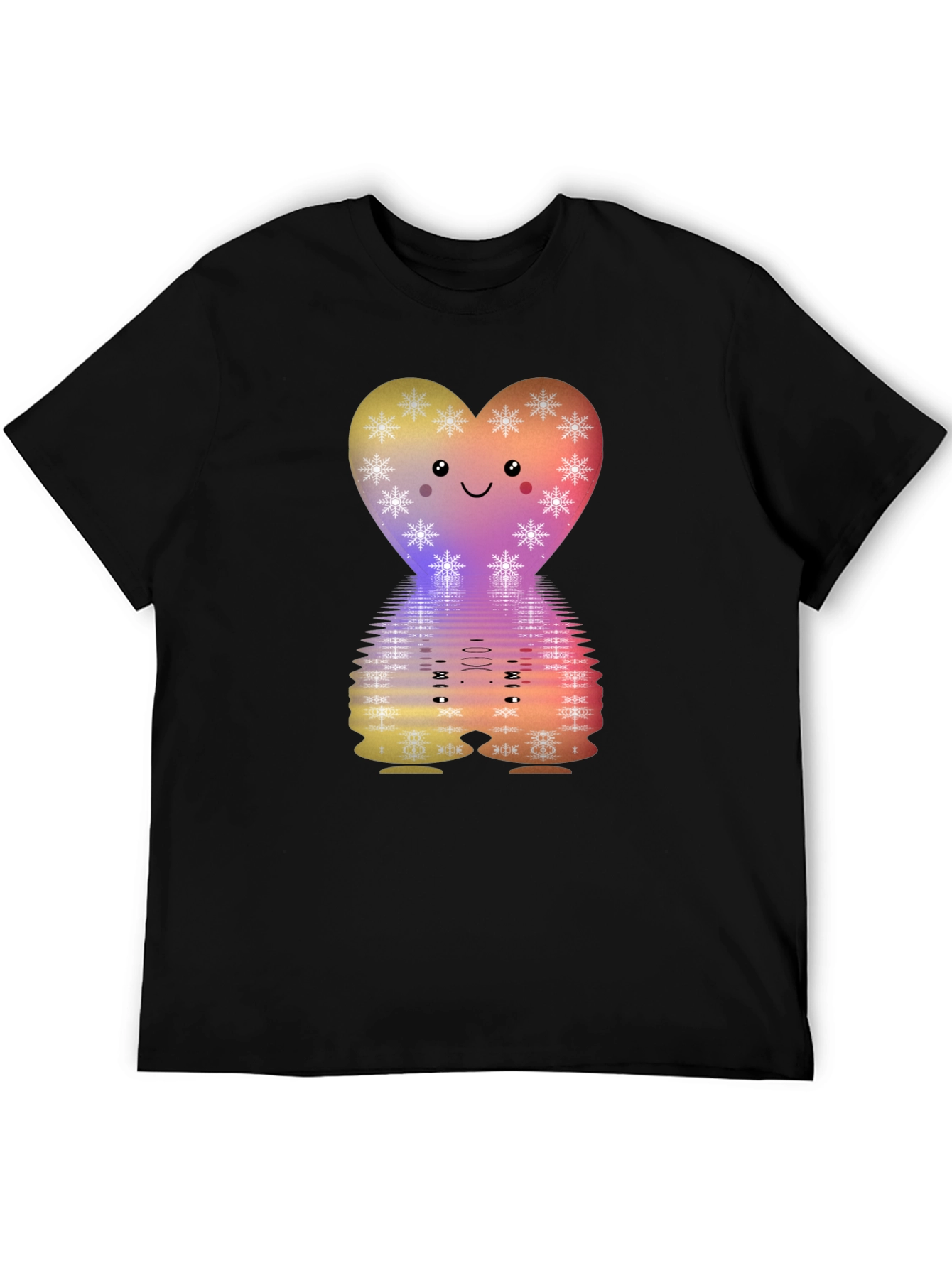 Cute Heart Snowflake Graphic Tee