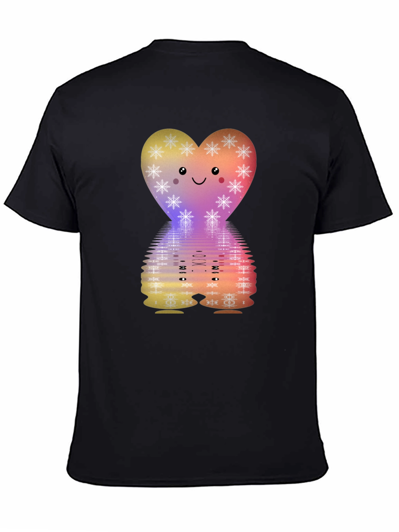 Cute Heart Snowflake Graphic Tee