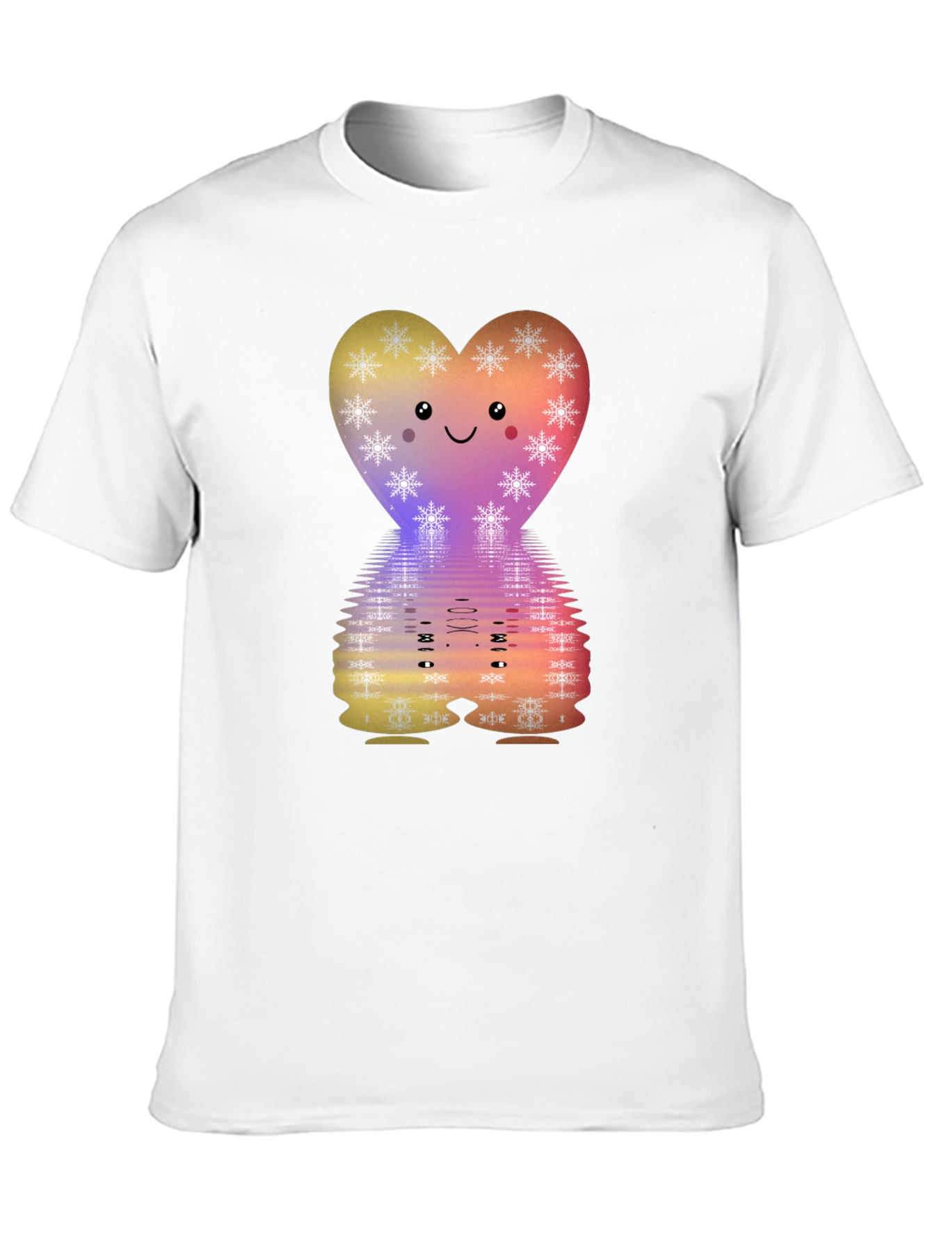 Cute Heart Snowflake Graphic Tee