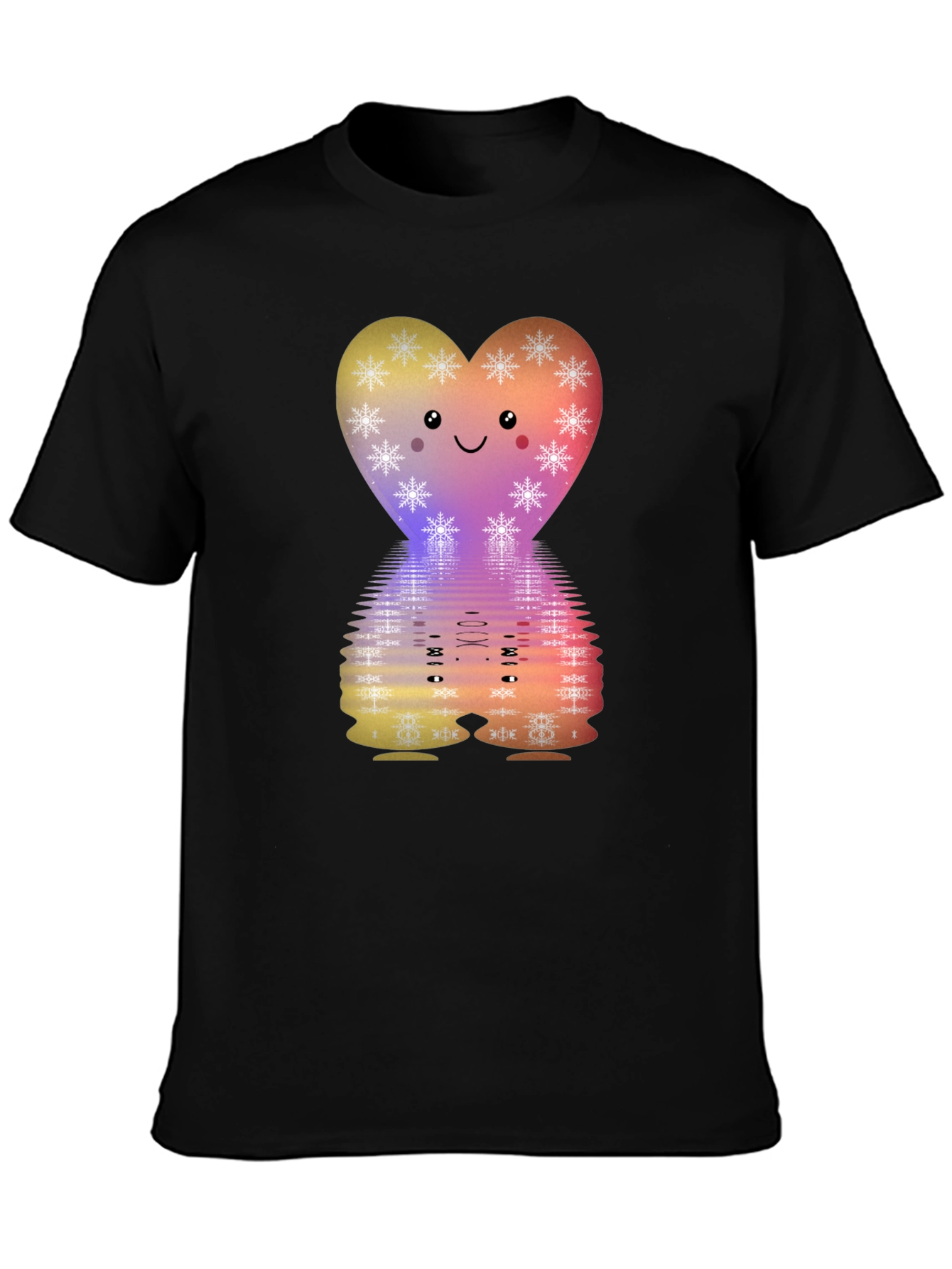 Cute Heart Snowflake Graphic Tee