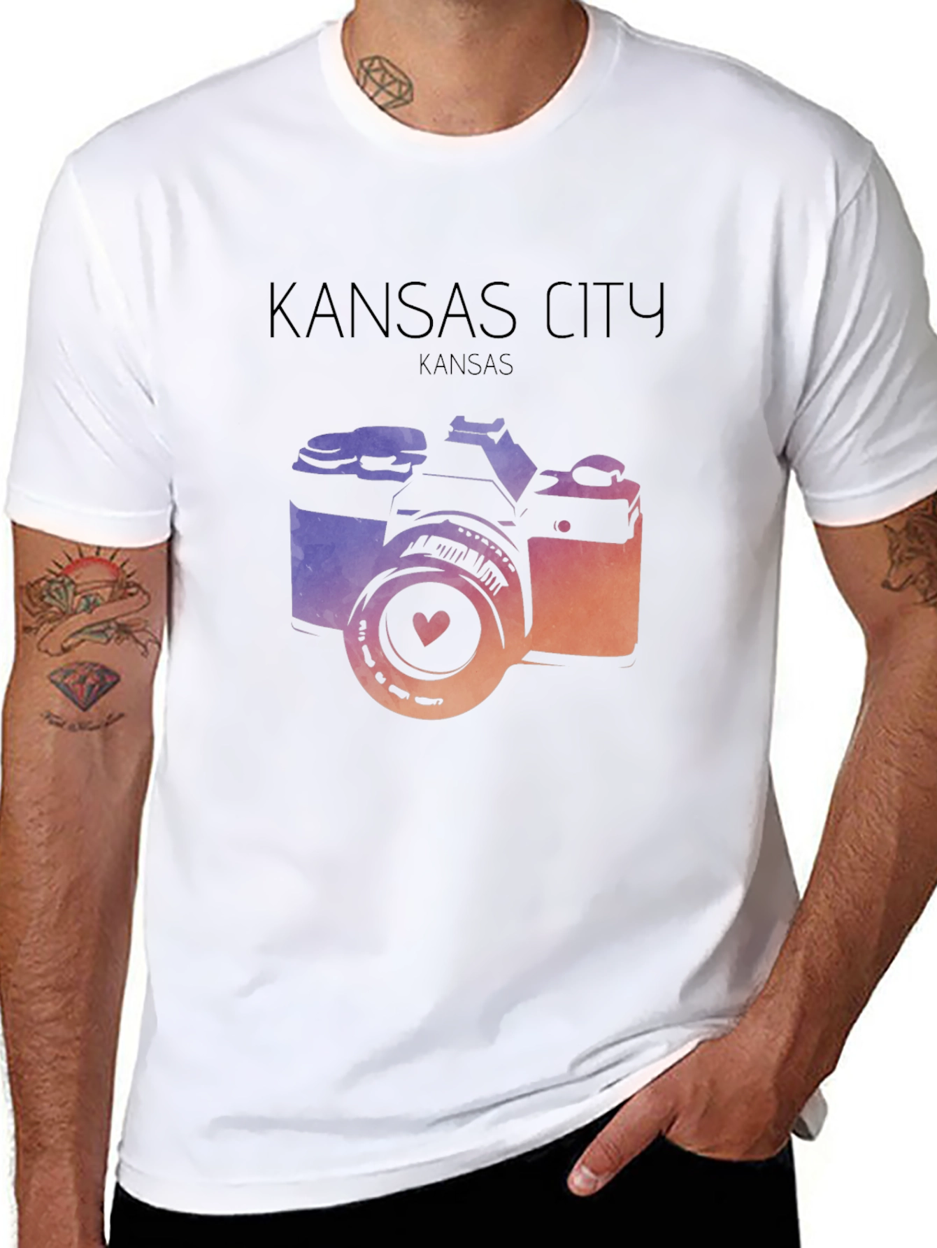 Kansas City Camera Graphic Tee - Black