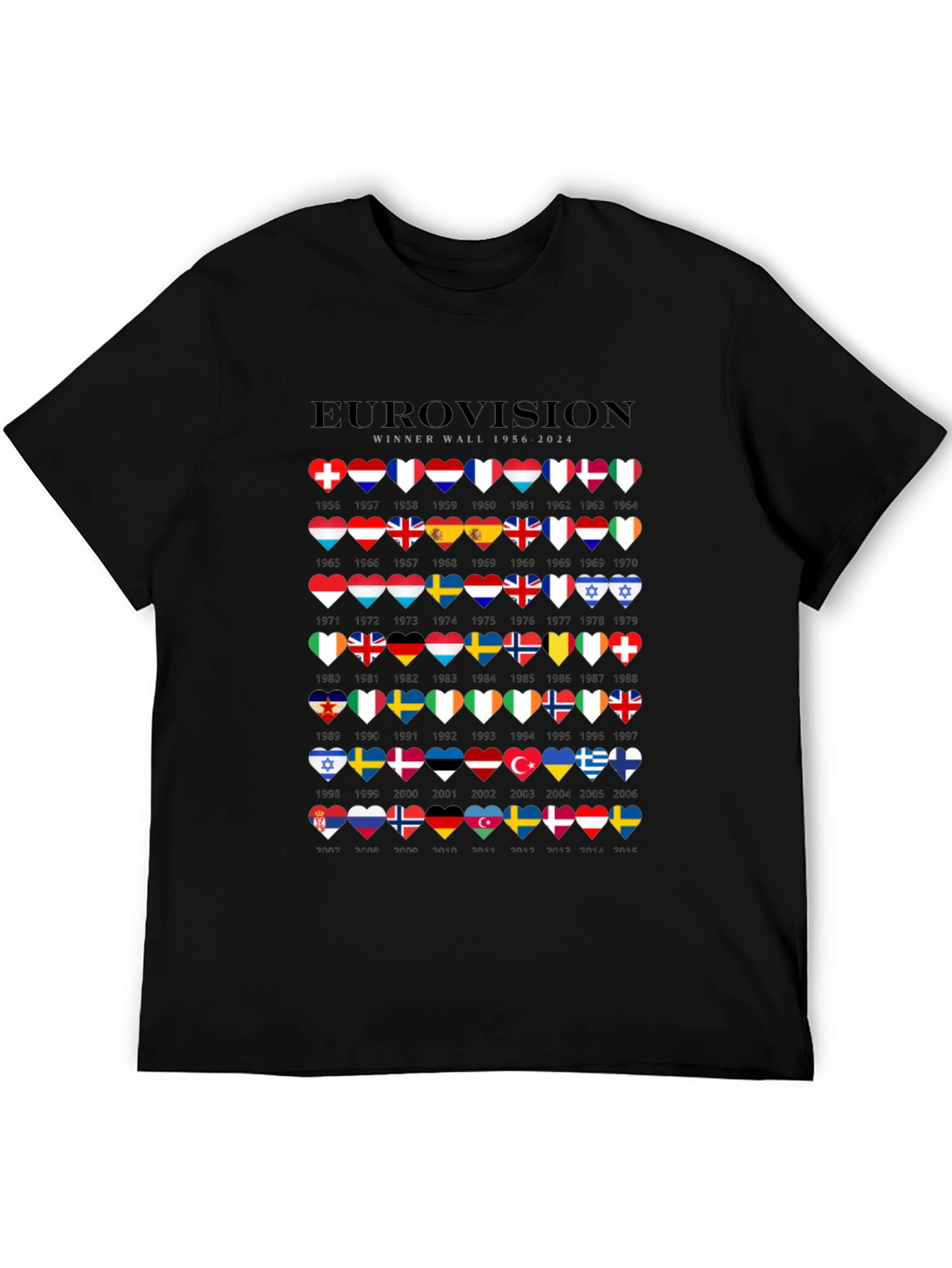Eurovision Winner Wall 1956-2024 T-Shirt