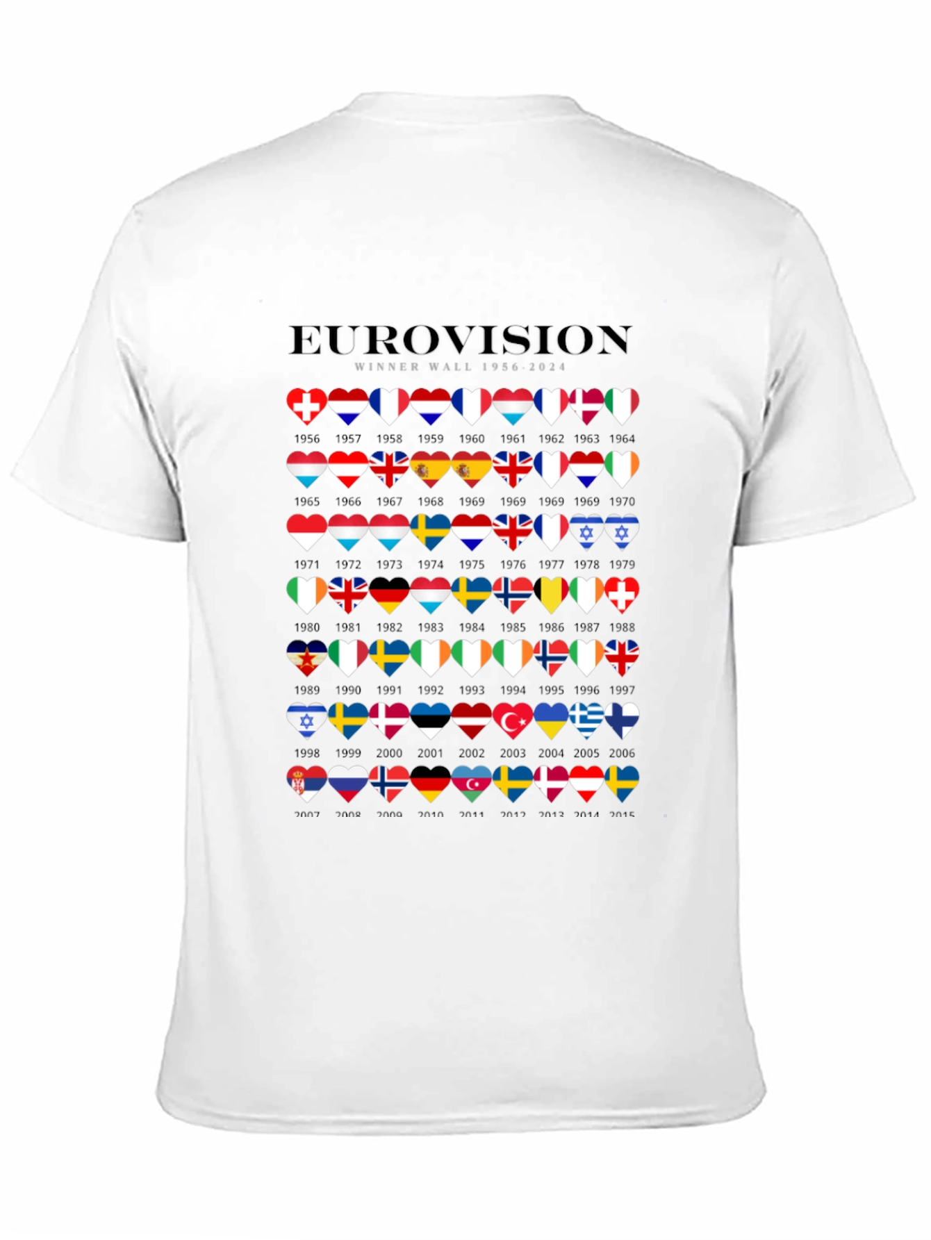 Eurovision Winner Wall 1956-2024 T-Shirt