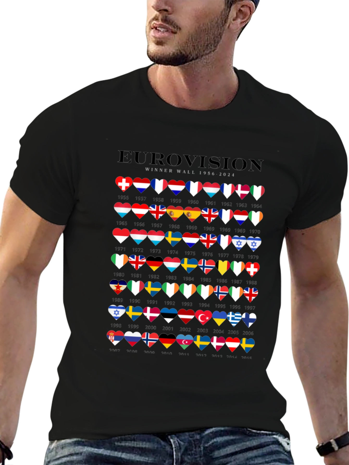 Eurovision Winner Wall 1956-2024 T-Shirt