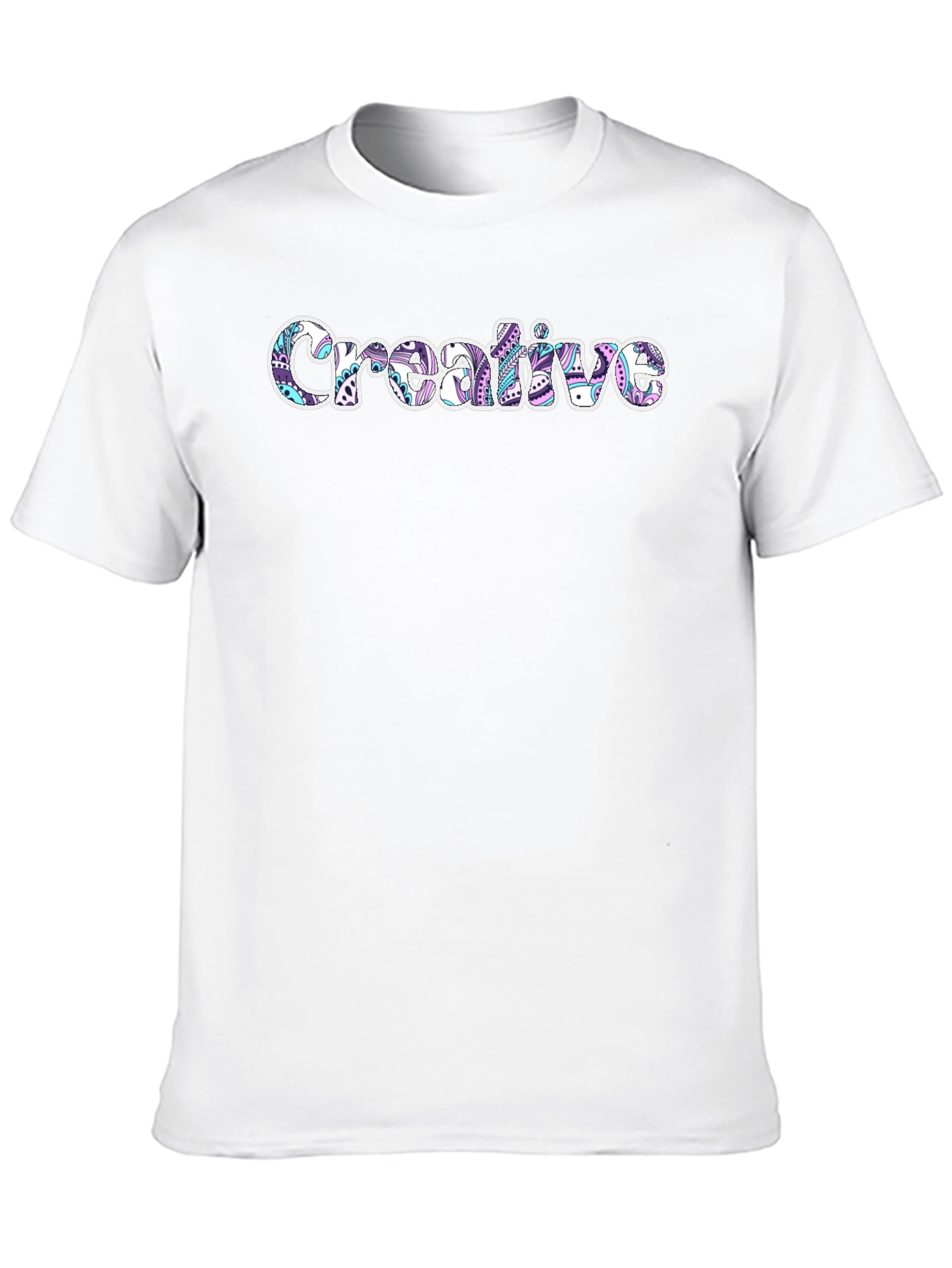 Creative Graphic Tee - Artistic Design Black T-Shirt